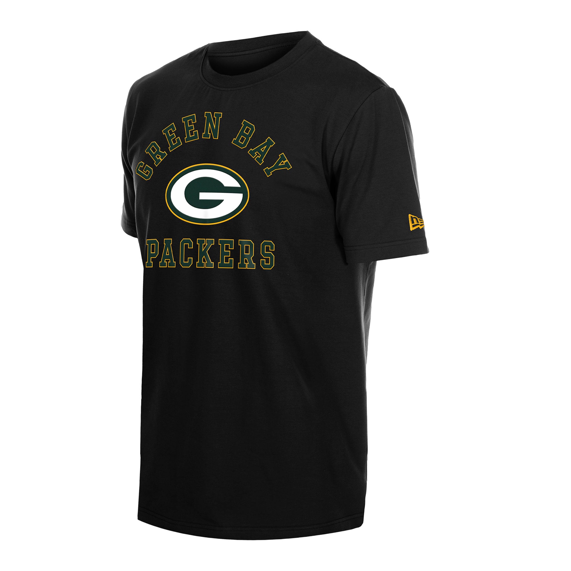 Men's New Era Black Green Bay Packers Functional Fandom T-Shirt