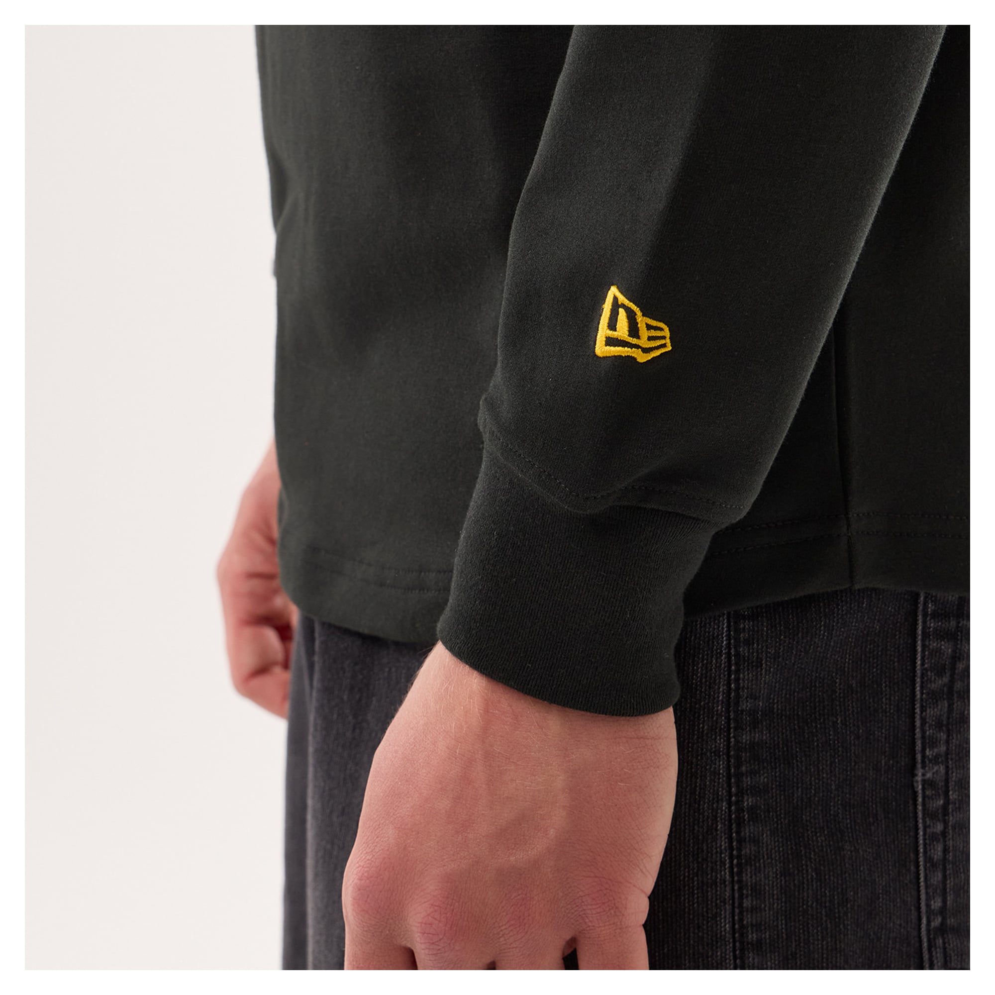 Men's New Era Black Green Bay Packers Functional Fandom Twofer Hoodie