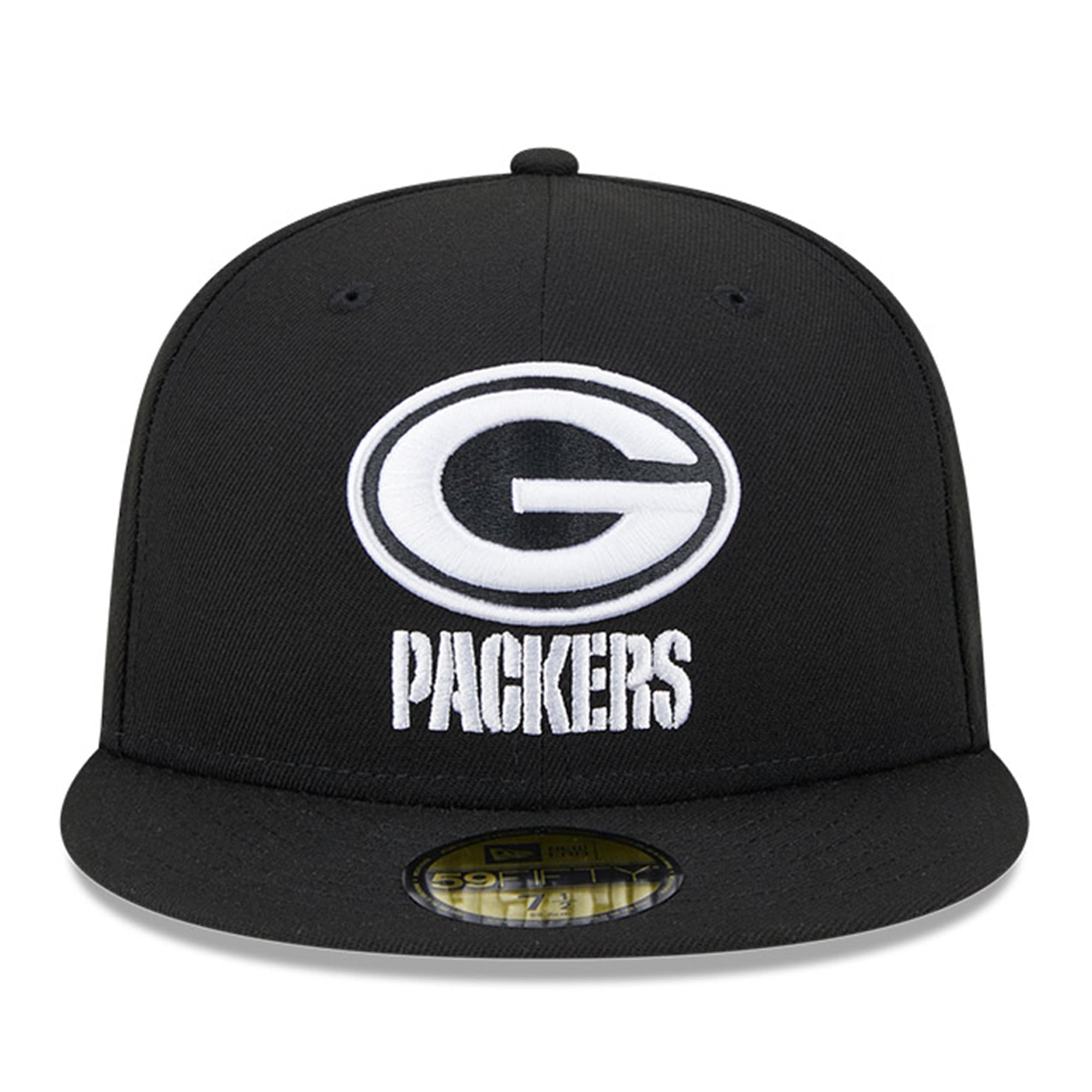 Casquette ajustée 59FIFTY Main Patch New Era pour hommes, noir, Green Bay Packers