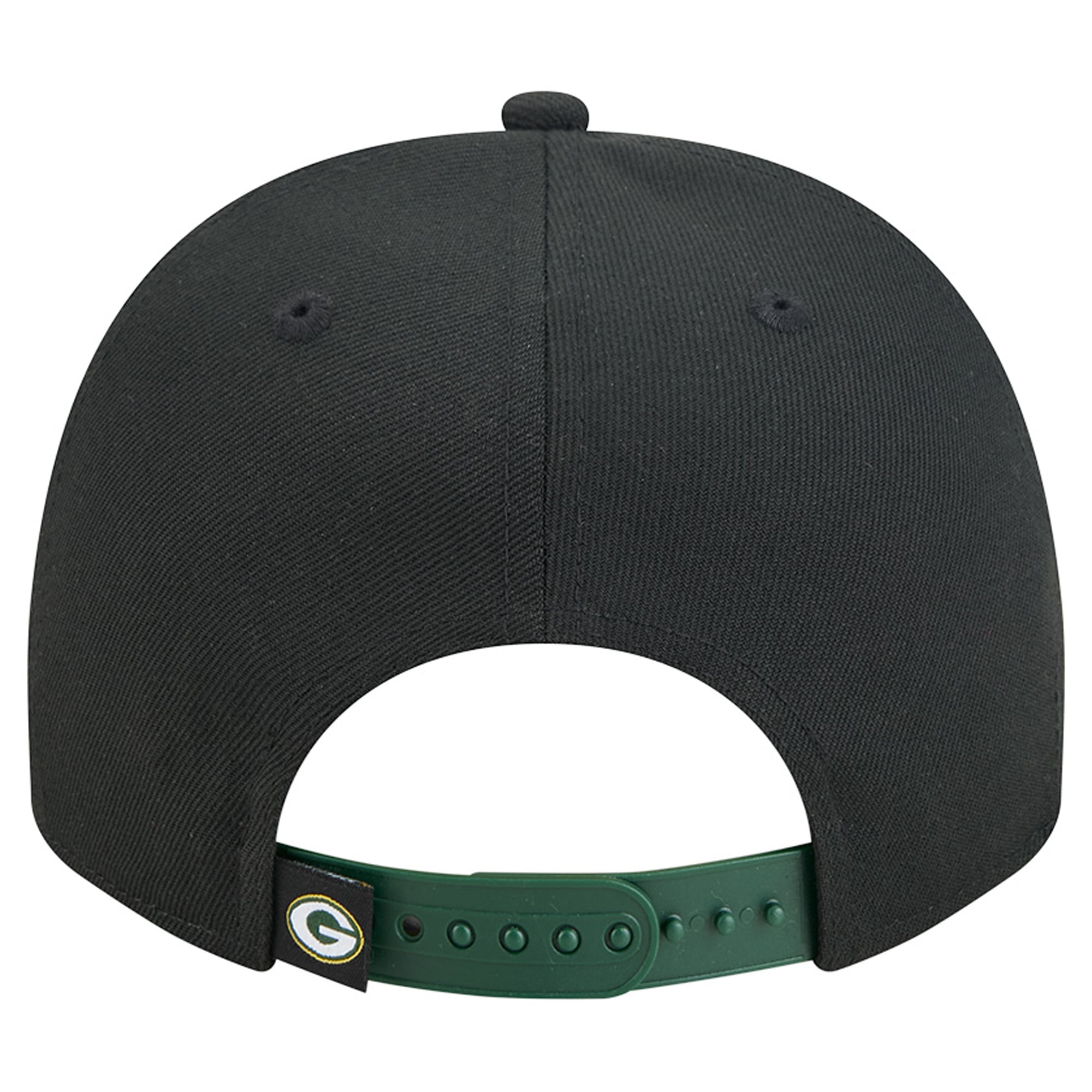 Men's New Era Black Green Bay Packers Proud A-Frame 9FIFTY Snapback Hat