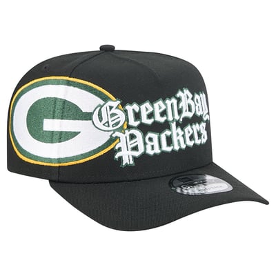 Green Bay Packers New Era Proud A-Frame 9FIFTY Snapback Hat - Black