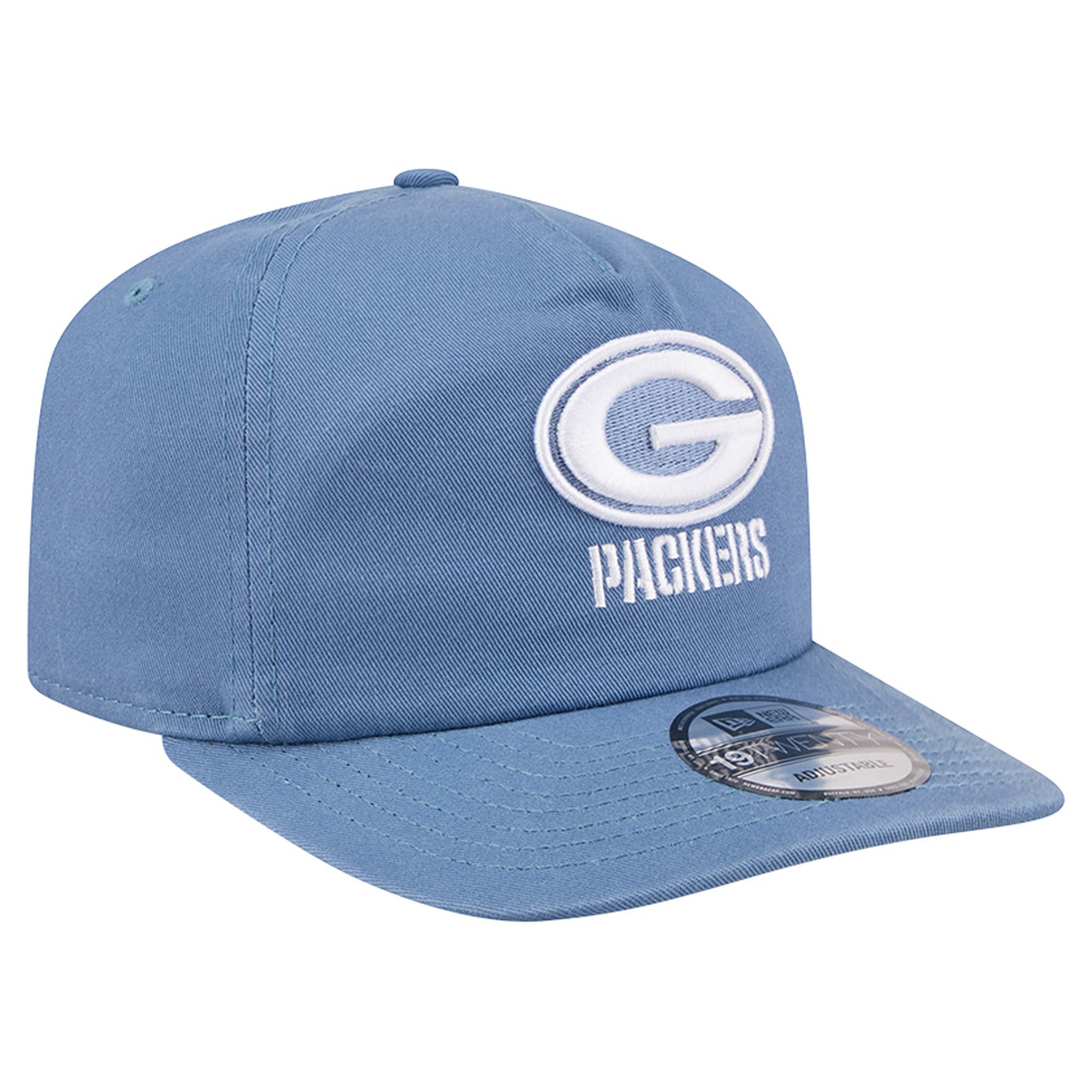 Casquette ajustable New Era pour homme, coloris bleu et vert Bay Packers, modèle 19TWENTY