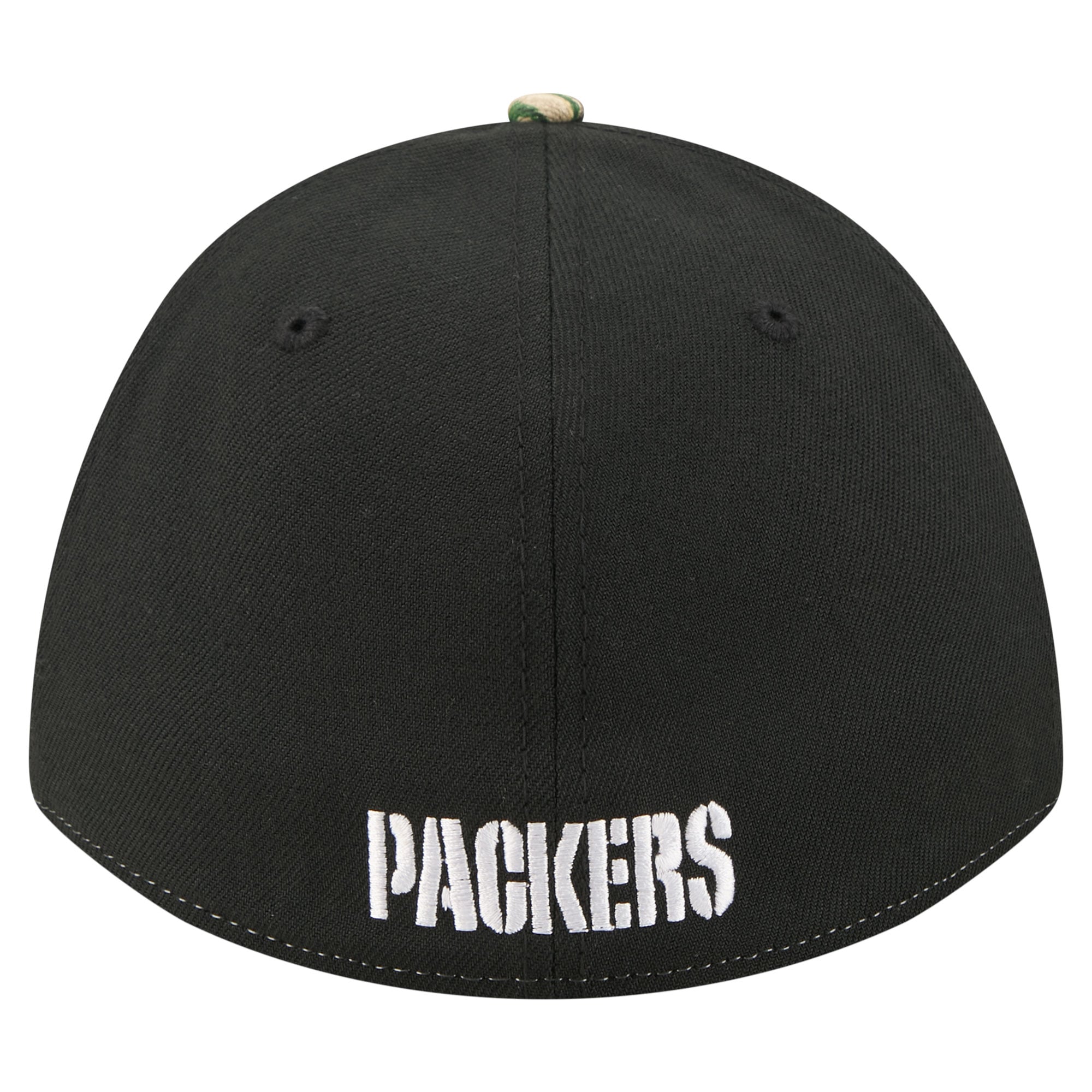 Men's New Era Camo/Black Green Bay Packers Team Collection RealTree 39THIRTY M-Crown A-Frame Flex Hat