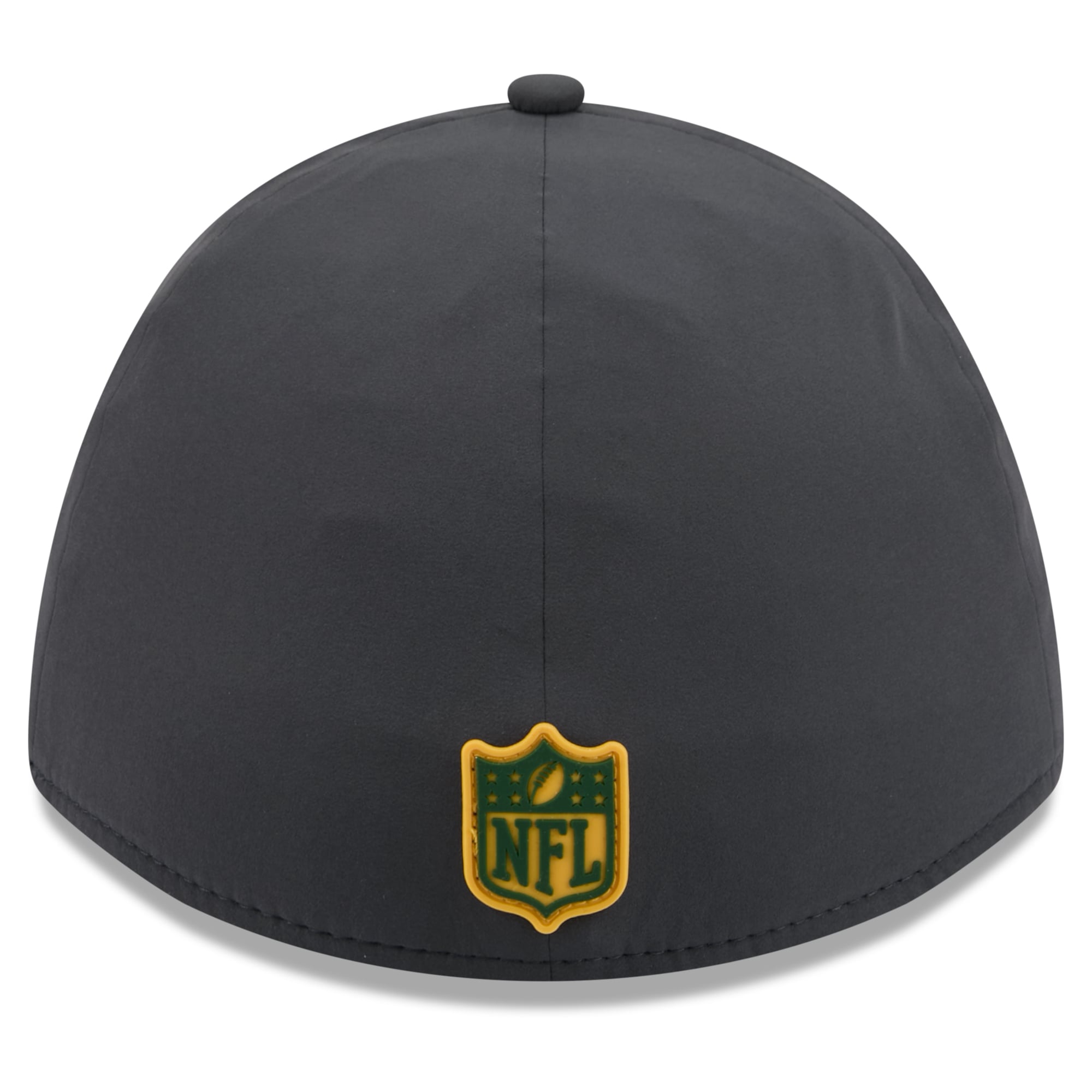 Casquette extensible New Era Green Bay Packers 2026 Sideline pour homme, couleur anthracite, modèle 39THIRTY M-Crown, idéale temps froid.