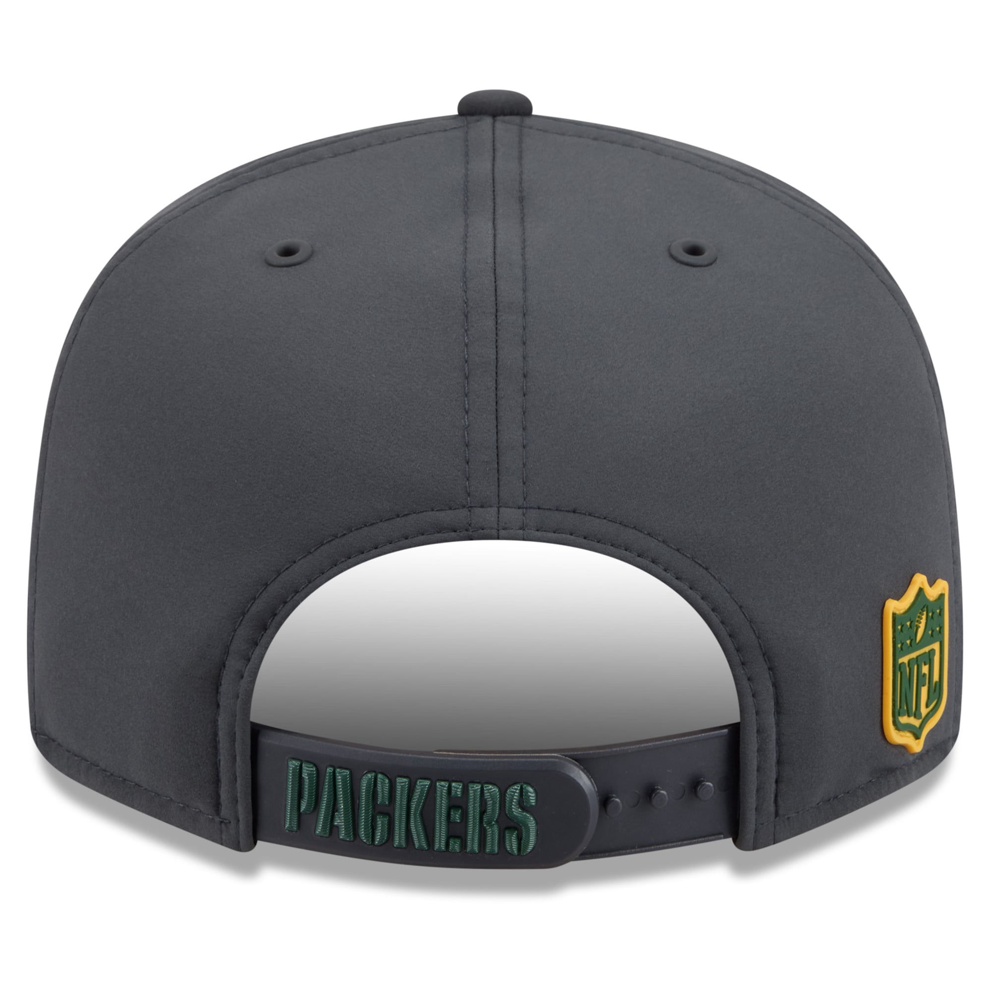 Casquette snapback New Era 9FIFTY Green Bay Packers 2026 Sideline pour homme, couleur anthracite, idéale pour les temps froids.