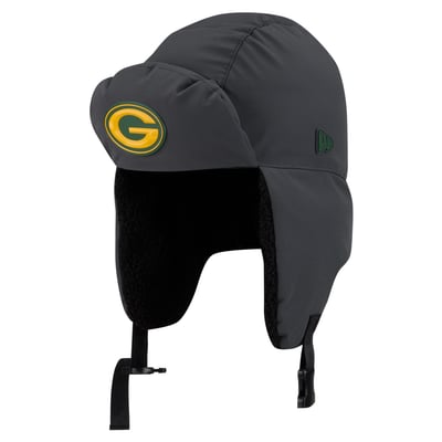Green Bay Packers New Era 2026 Sideline Cold Weather  Trapper Hat - Charcoal