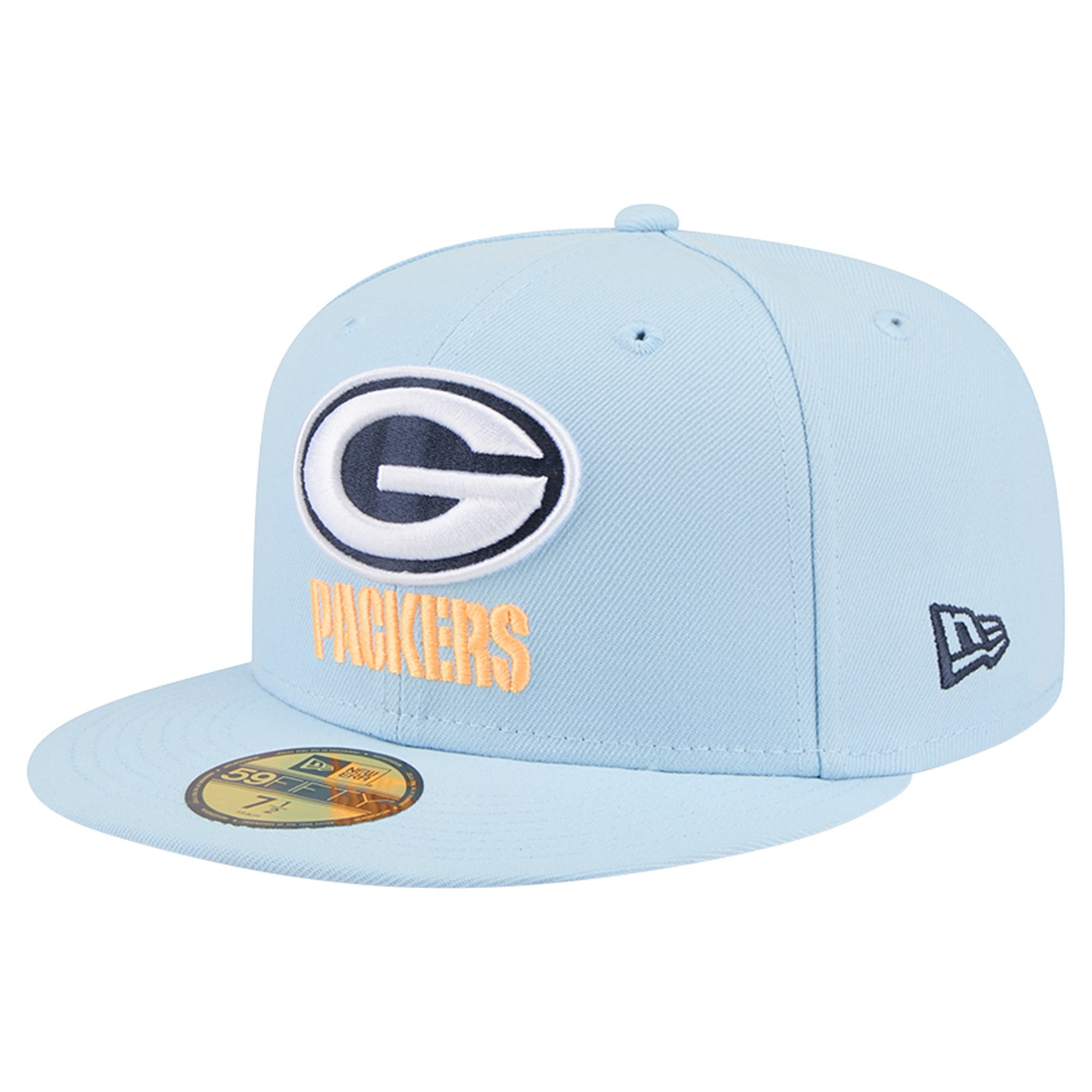 Casquette ajustée New Era Coastal Blue Green Bay Packers 59FIFTY pour homme