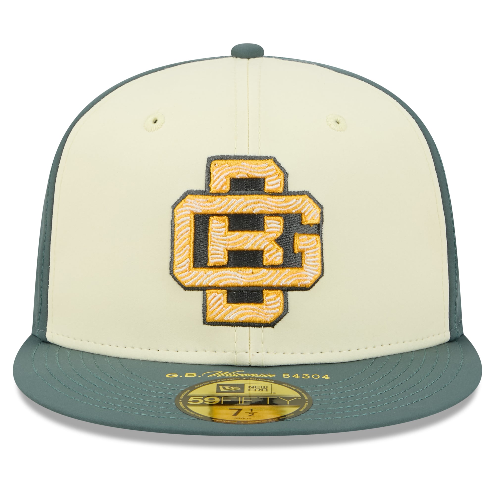 Men's New Era Cream Green Bay Packers 2026 Rivalries Collection 59FIFTY Fitted Hat
