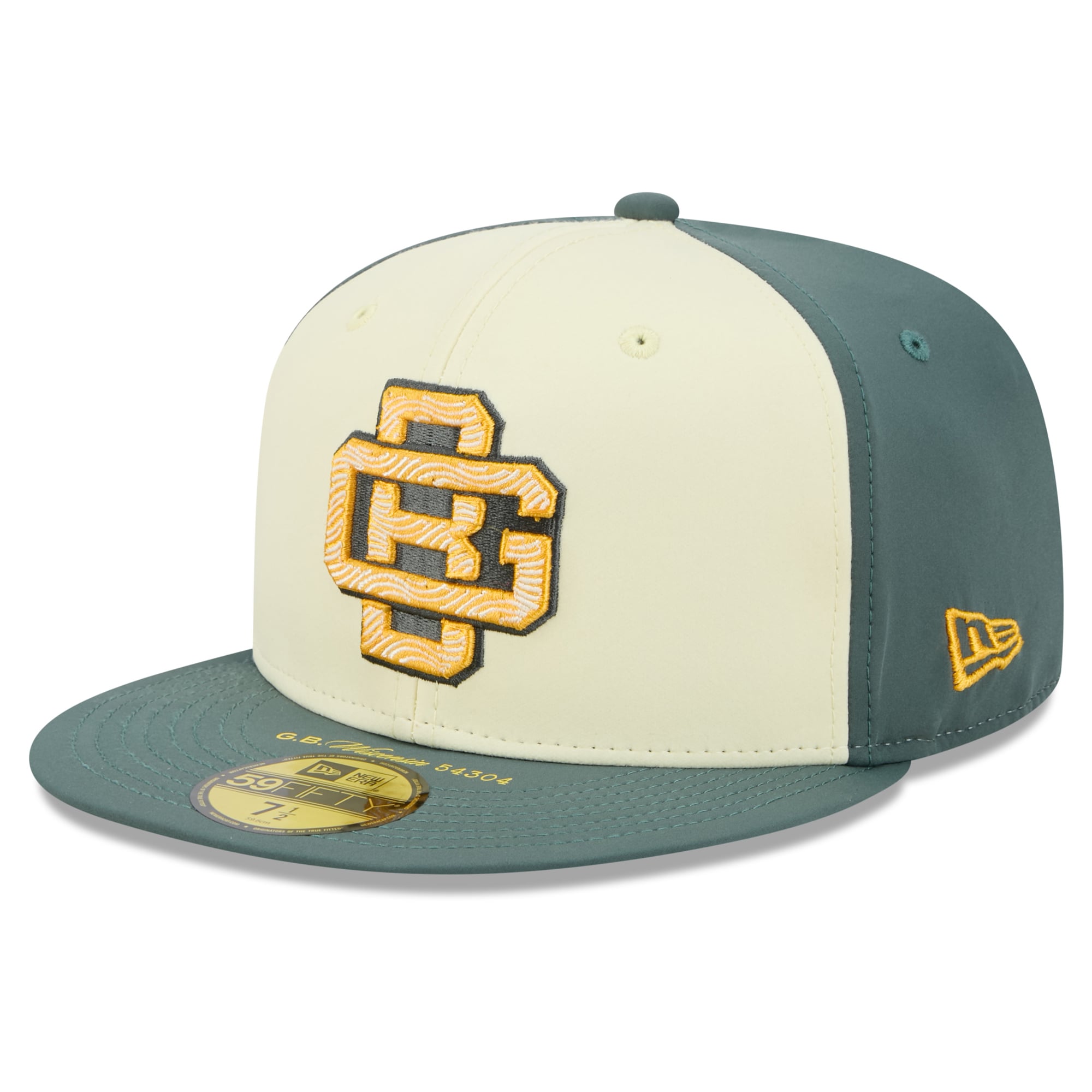 Men's New Era Cream Green Bay Packers 2026 Rivalries Collection 59FIFTY Fitted Hat