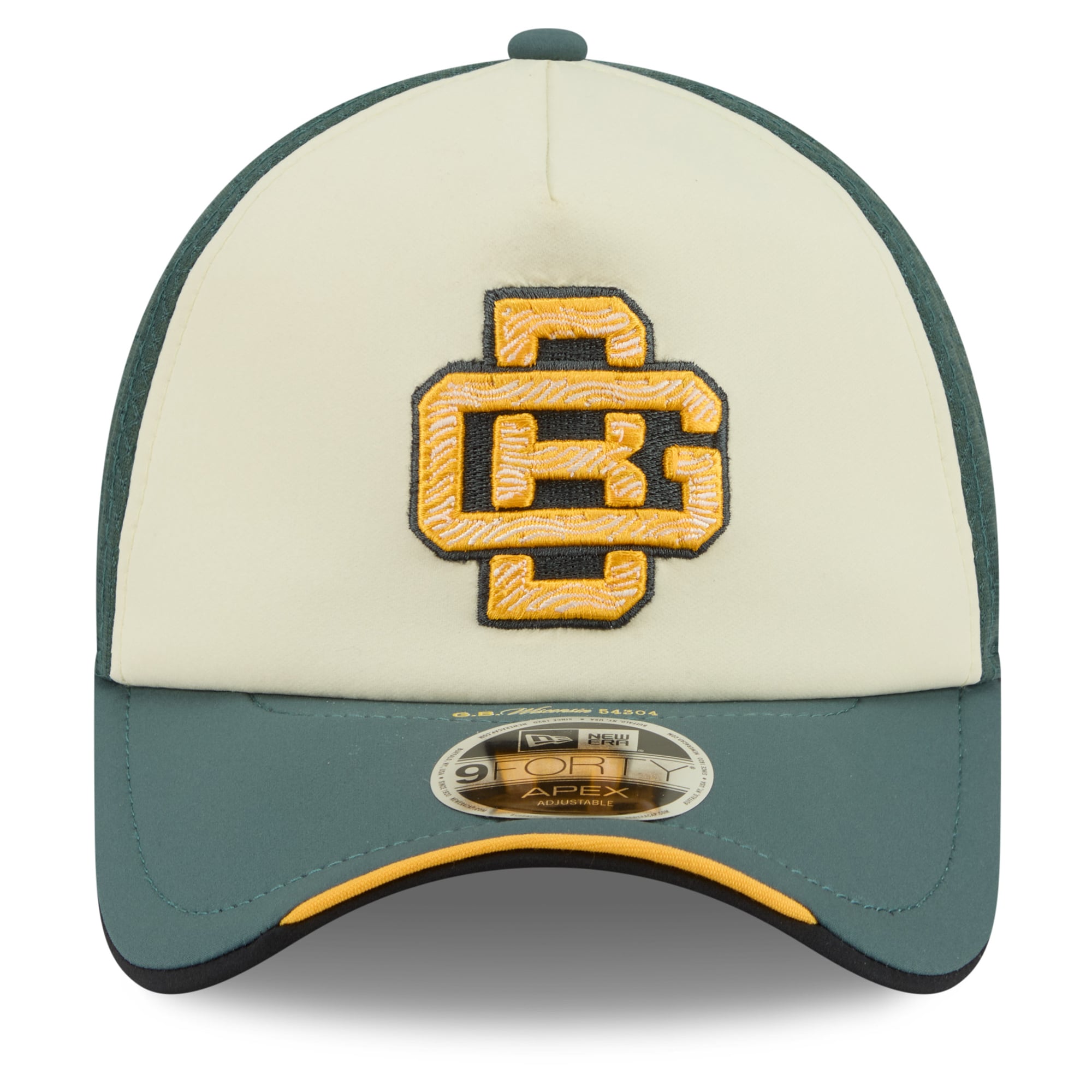 Men's New Era Cream Green Bay Packers 2026 Rivalries Collection 9FORTY Apex Adjustable Hat