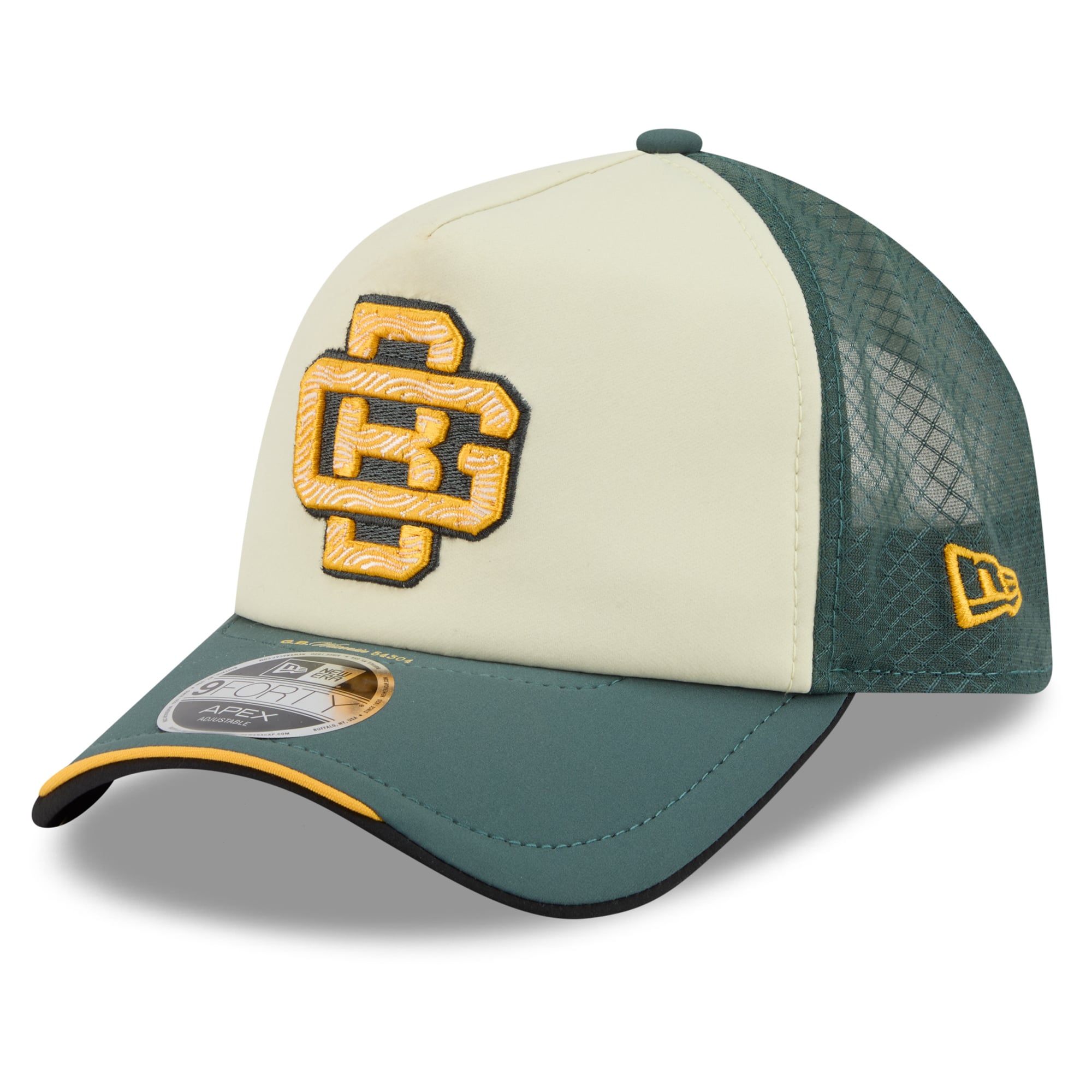 Men's New Era Cream Green Bay Packers 2026 Rivalries Collection 9FORTY Apex Adjustable Hat