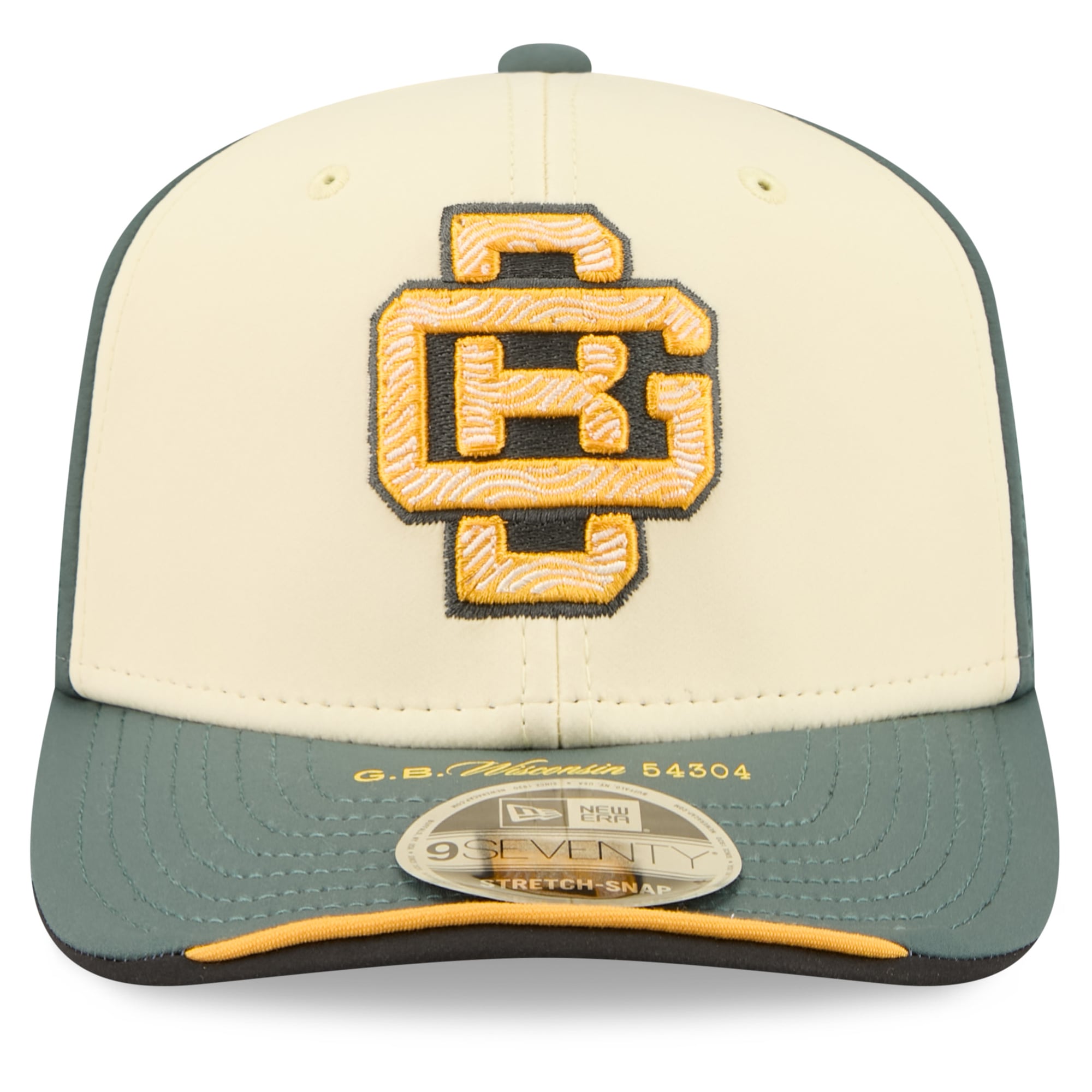 Men's New Era Cream Green Bay Packers 2026 Rivalries Collection 9SEVENTY Adjustable Hat