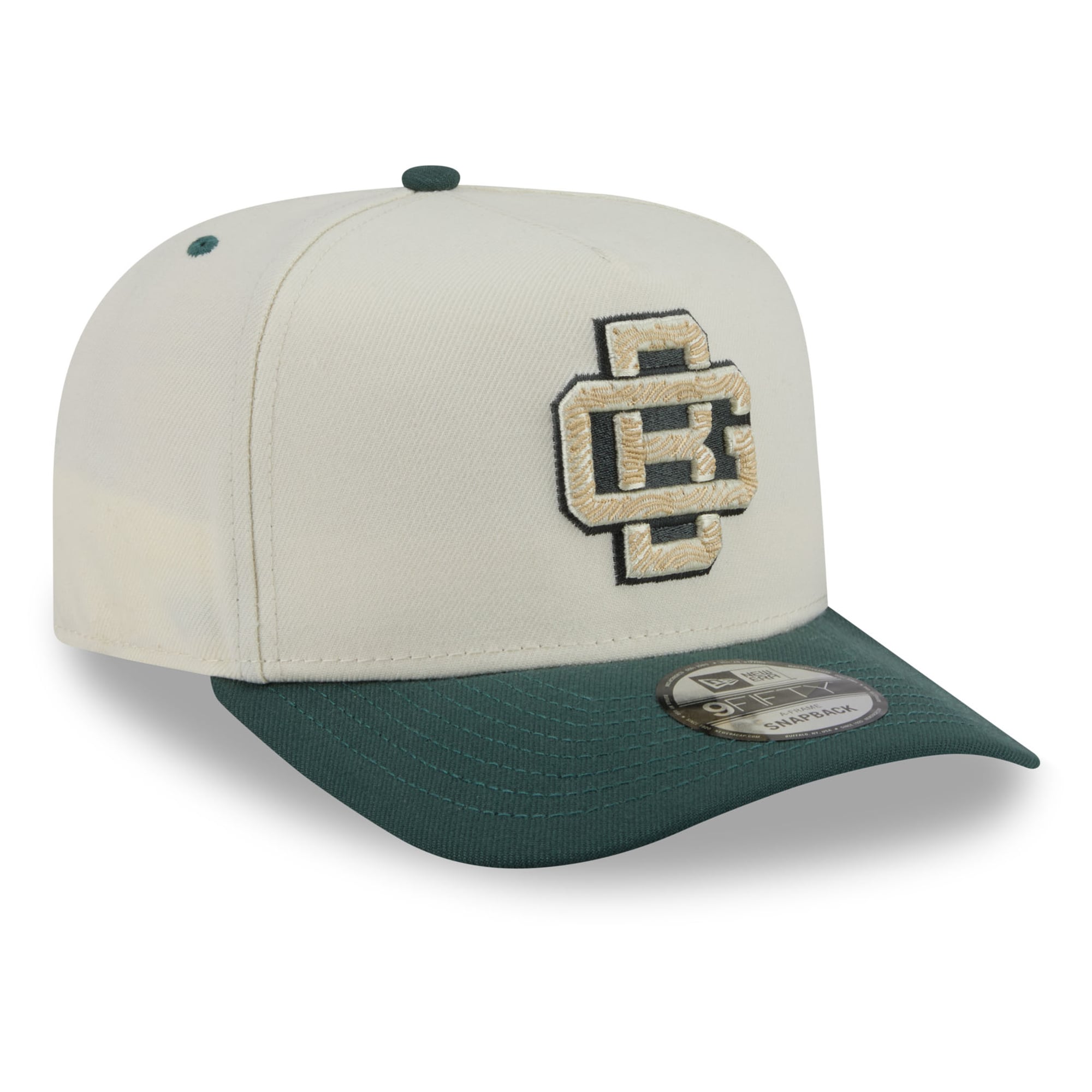 Men's New Era Cream Green Bay Packers 2026 Rivalries Collection Fan Pack A-Frame 9FIFTY Snapback Hat