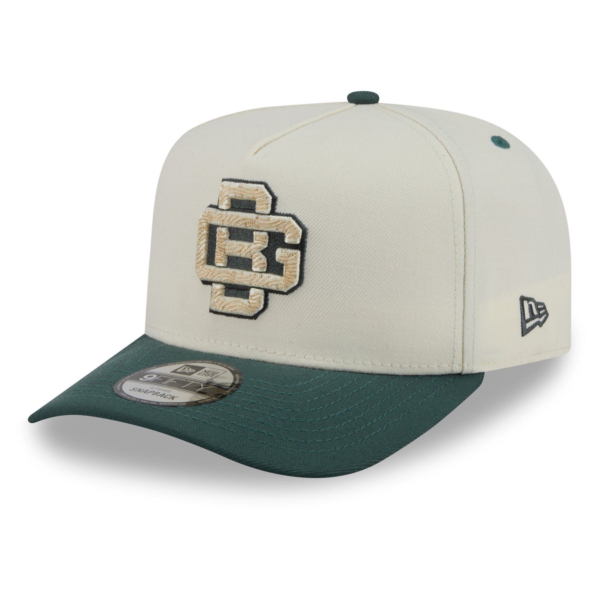 Men's New Era Cream Green Bay Packers 2026 Rivalries Collection Fan Pack A-Frame 9FIFTY Snapback Hat