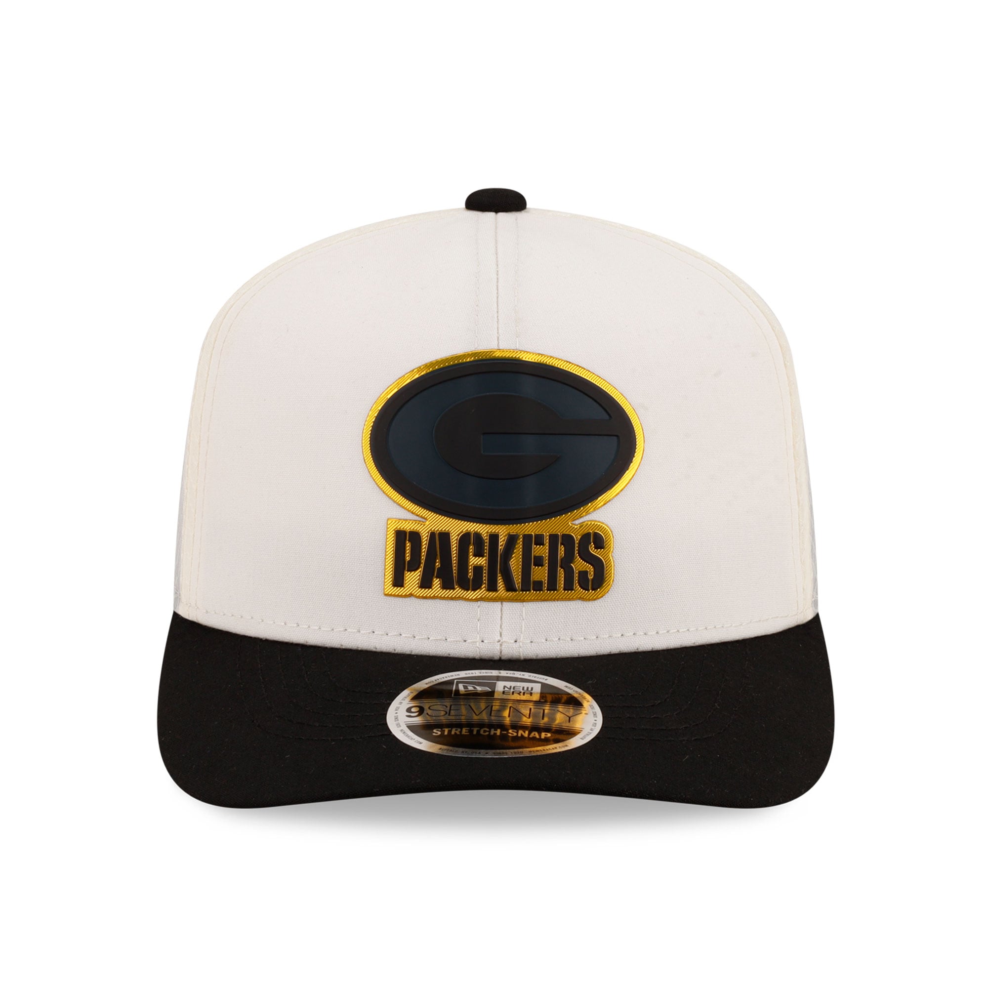 Casquette ajustable New Era crème/noire Green Bay Packers 9SEVENTY pour homme