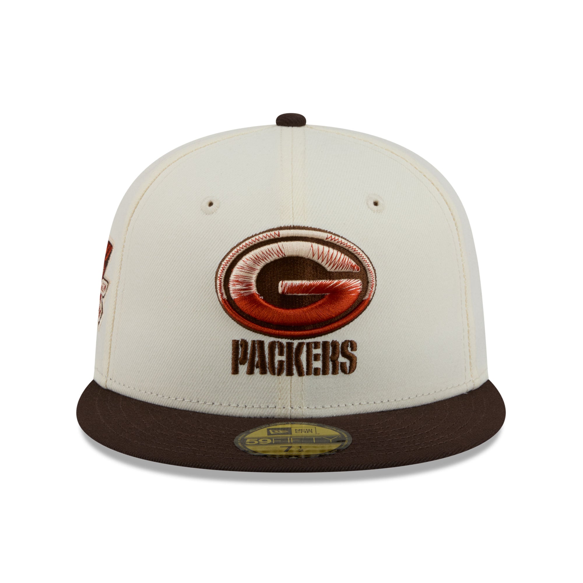 Men's New Era Cream/Brown Green Bay Packers Pumpkin Spice 59FIFTY Fitted Hat