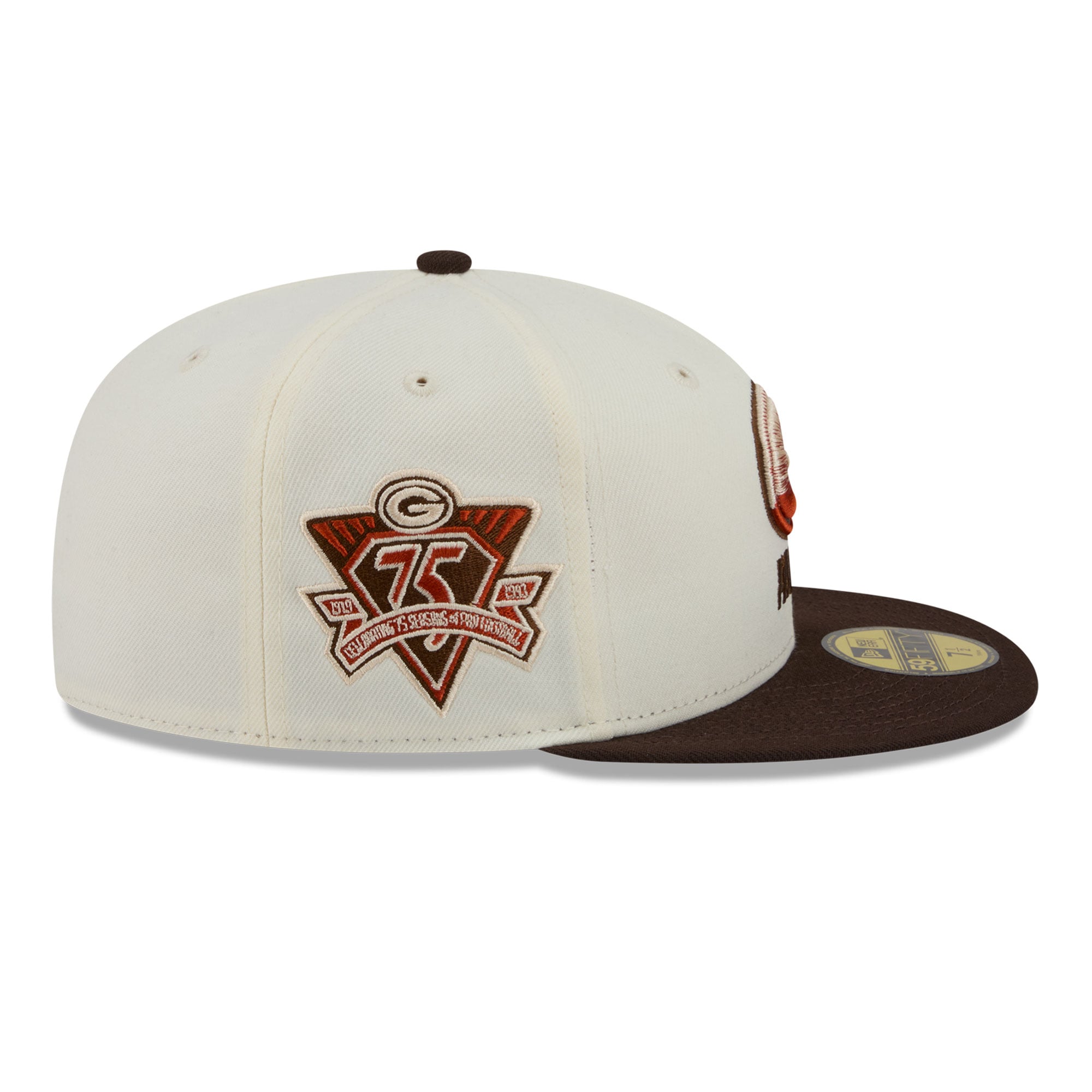 Men's New Era Cream/Brown Green Bay Packers Pumpkin Spice 59FIFTY Fitted Hat