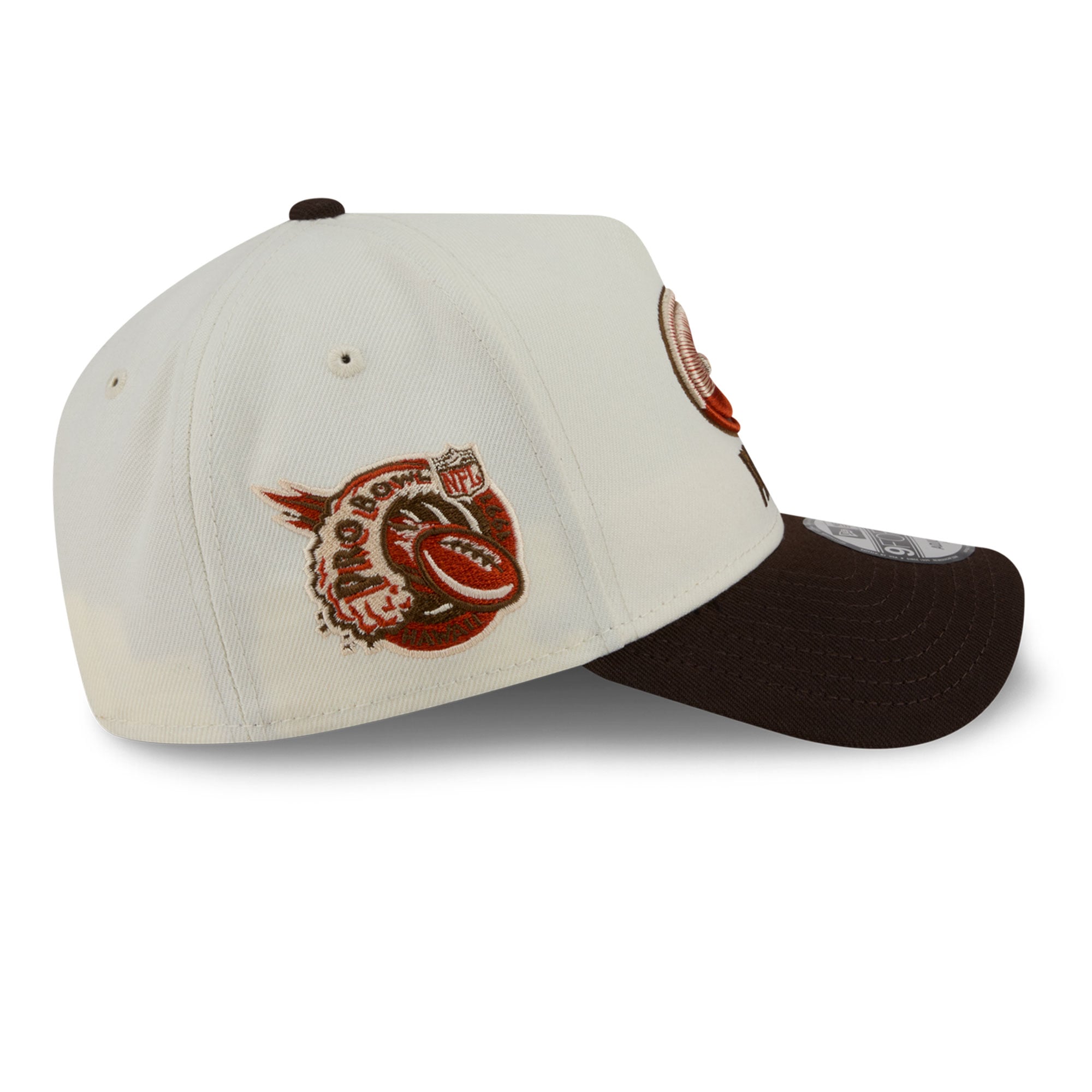 Men's New Era Cream/Brown Green Bay Packers Pumpkin Spice A-Frame 9FORTY Adjustable Hat
