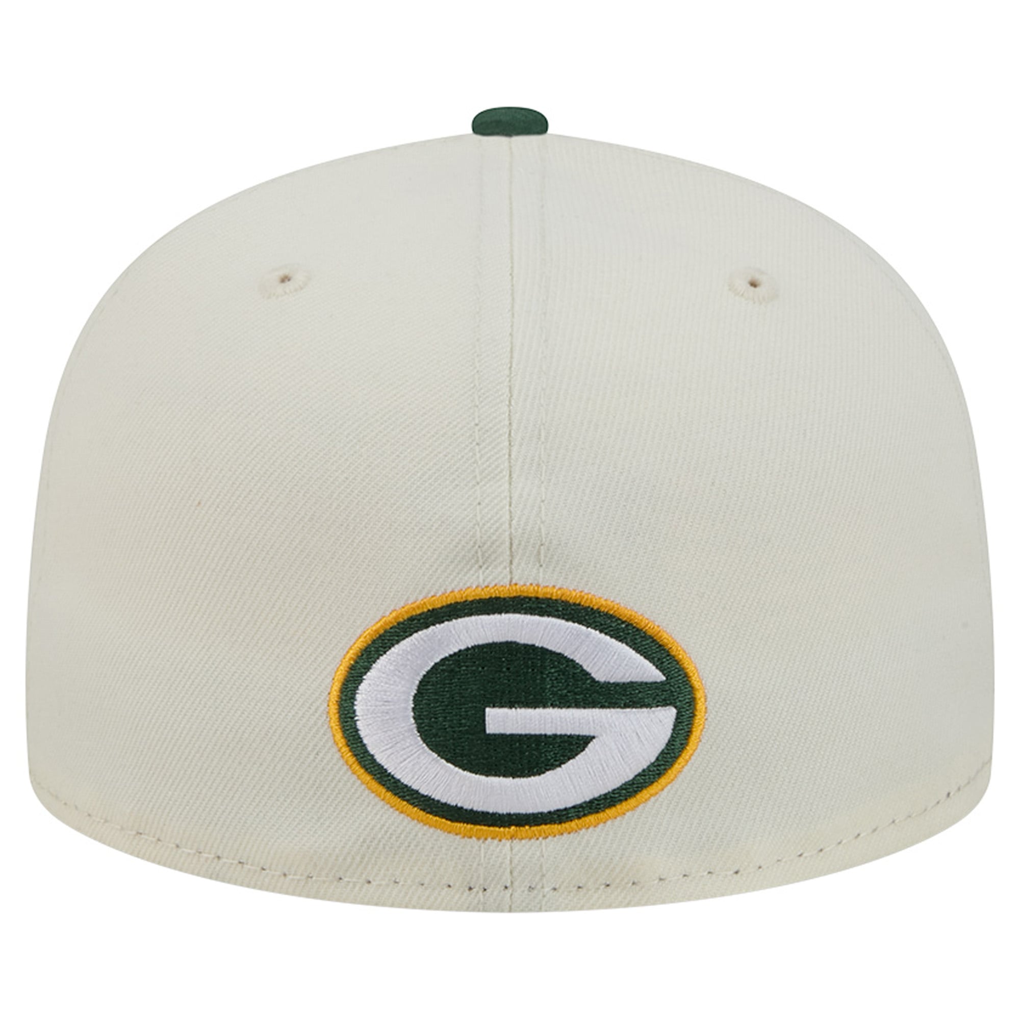 Casquette ajustée New Era Deceptor 59FIFTY crème/verte pour homme des Green Bay Packers