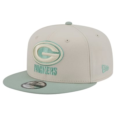 Green Bay Packers New Era Color Pack Two-Tone 9FIFTY Snapback Hat - Cream/Light Green
