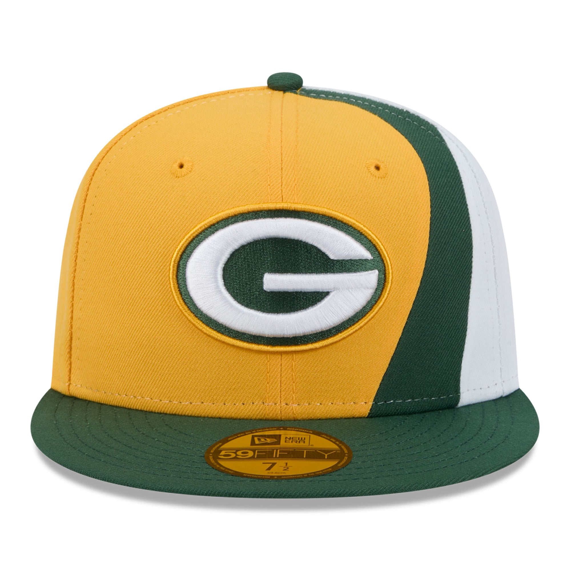 Men's New Era Gold/Green Green Bay Packers Shock 59FIFTY Fitted Hat