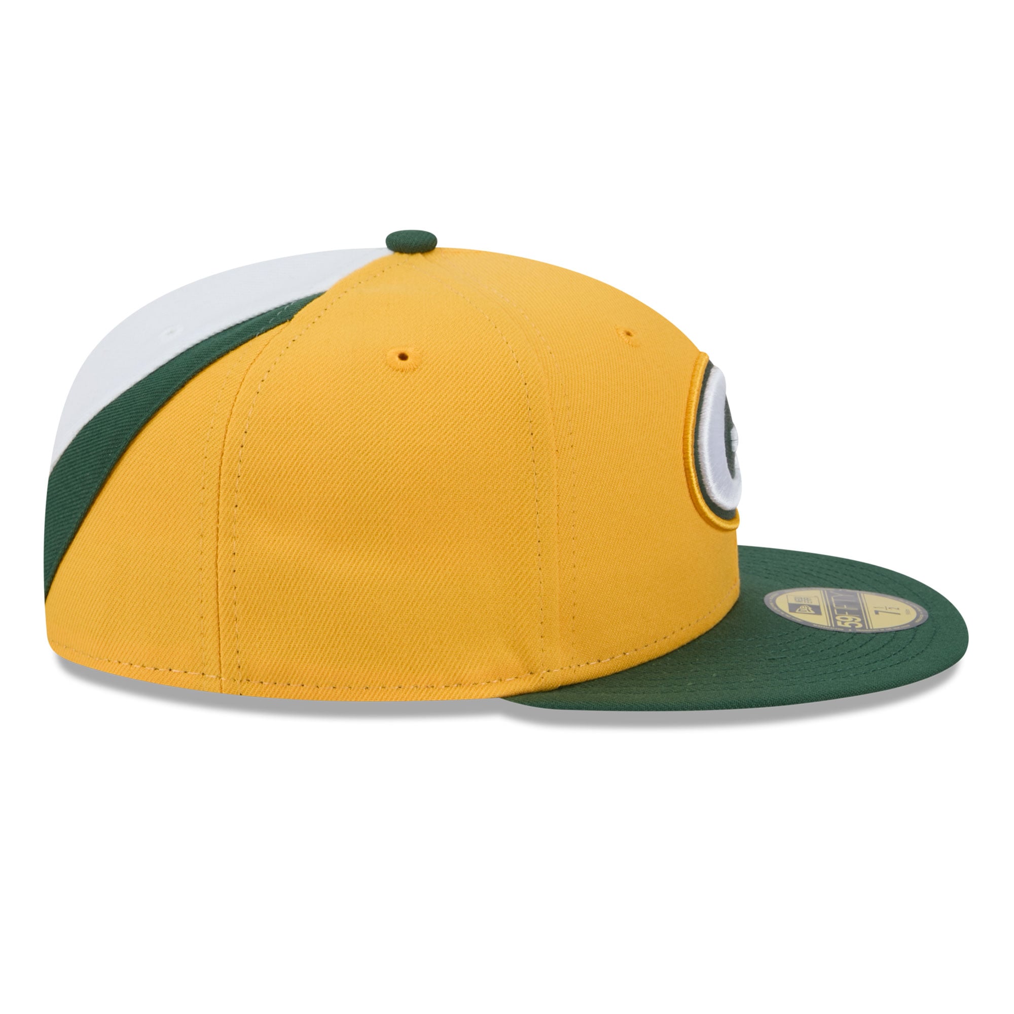 Men's New Era Gold/Green Green Bay Packers Shock 59FIFTY Fitted Hat