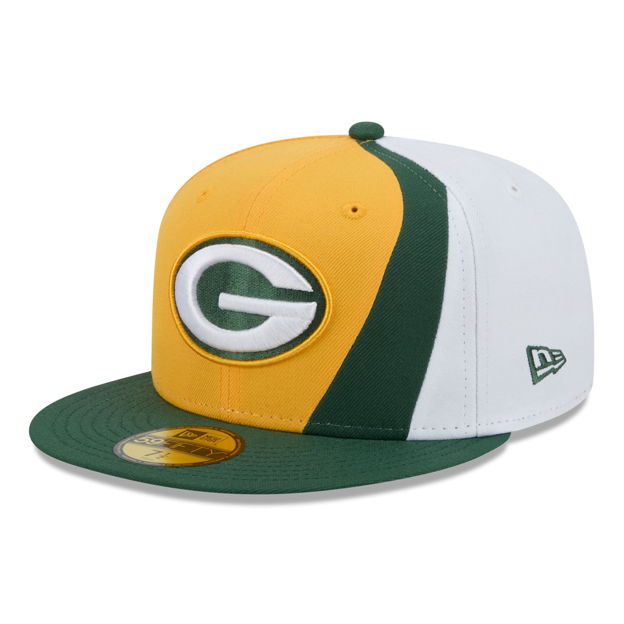 Men's New Era Gold/Green Green Bay Packers Shock 59FIFTY Fitted Hat