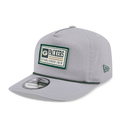 Green Bay Packers New Era Patch 19TWENTY Adjustable Hat - Gray