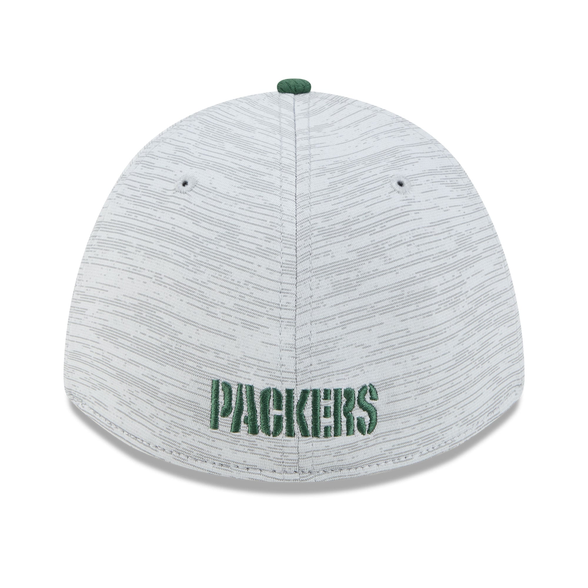 Casquette New Era Flex grise et verte Green Bay Packers pour homme, modèle M-Crown A-Frame 39THIRTY