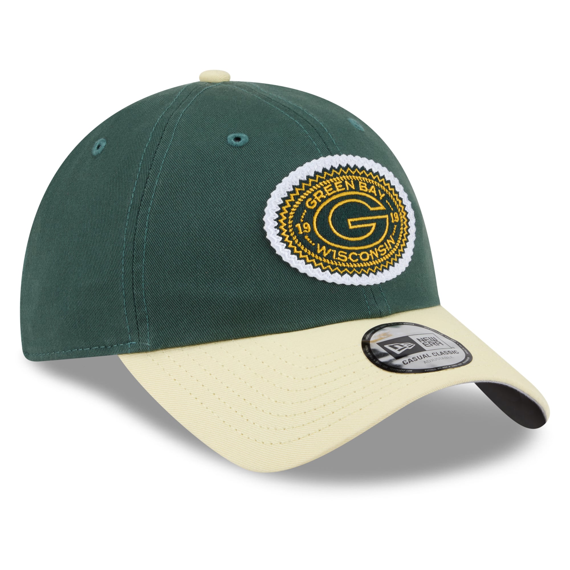 Casquette New Era verte pour homme, collection Green Bay Packers 2026 Rivalries, style classique décontracté et ajustable