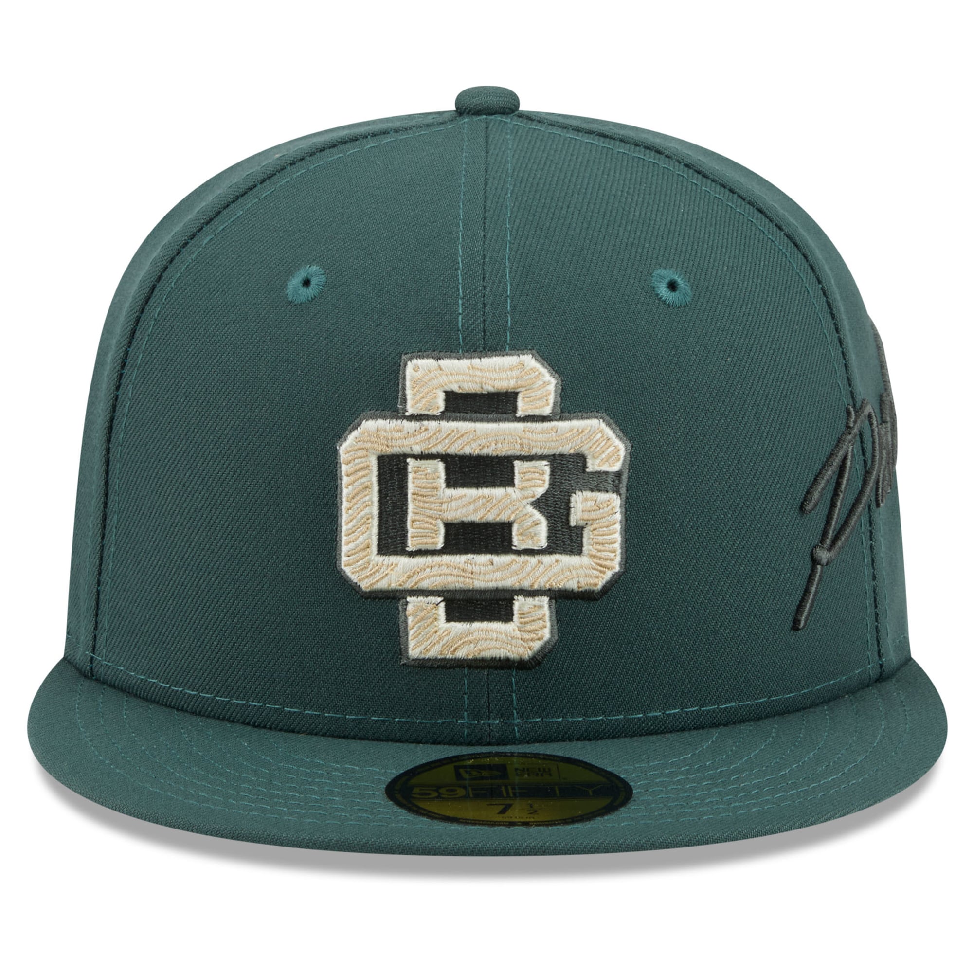 Men's New Era Green Bay Packers 2026 Rivalries Collection Fan Pack Side Script 59FIFTY Fitted Hat