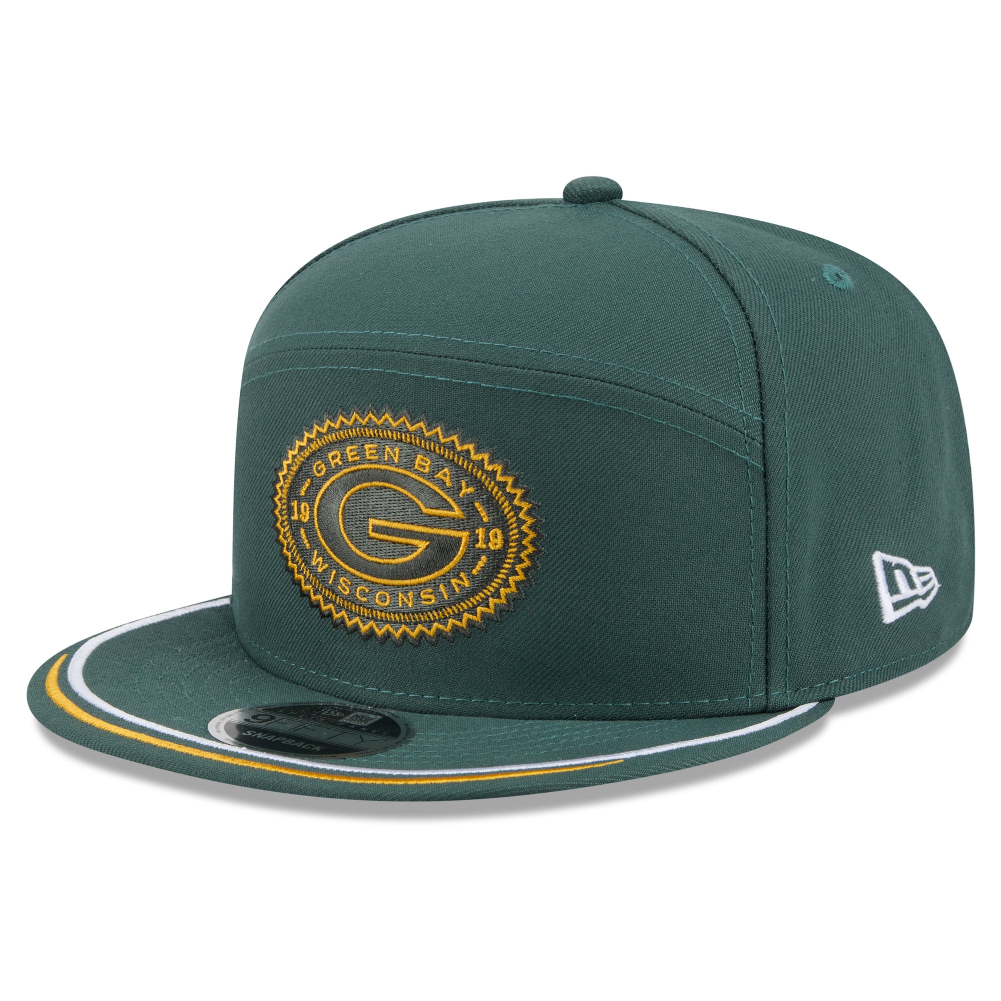 Men's New Era Green Green Bay Packers 2026 Rivalries Collection Split Panel 9FIFTY Snapback Hat
