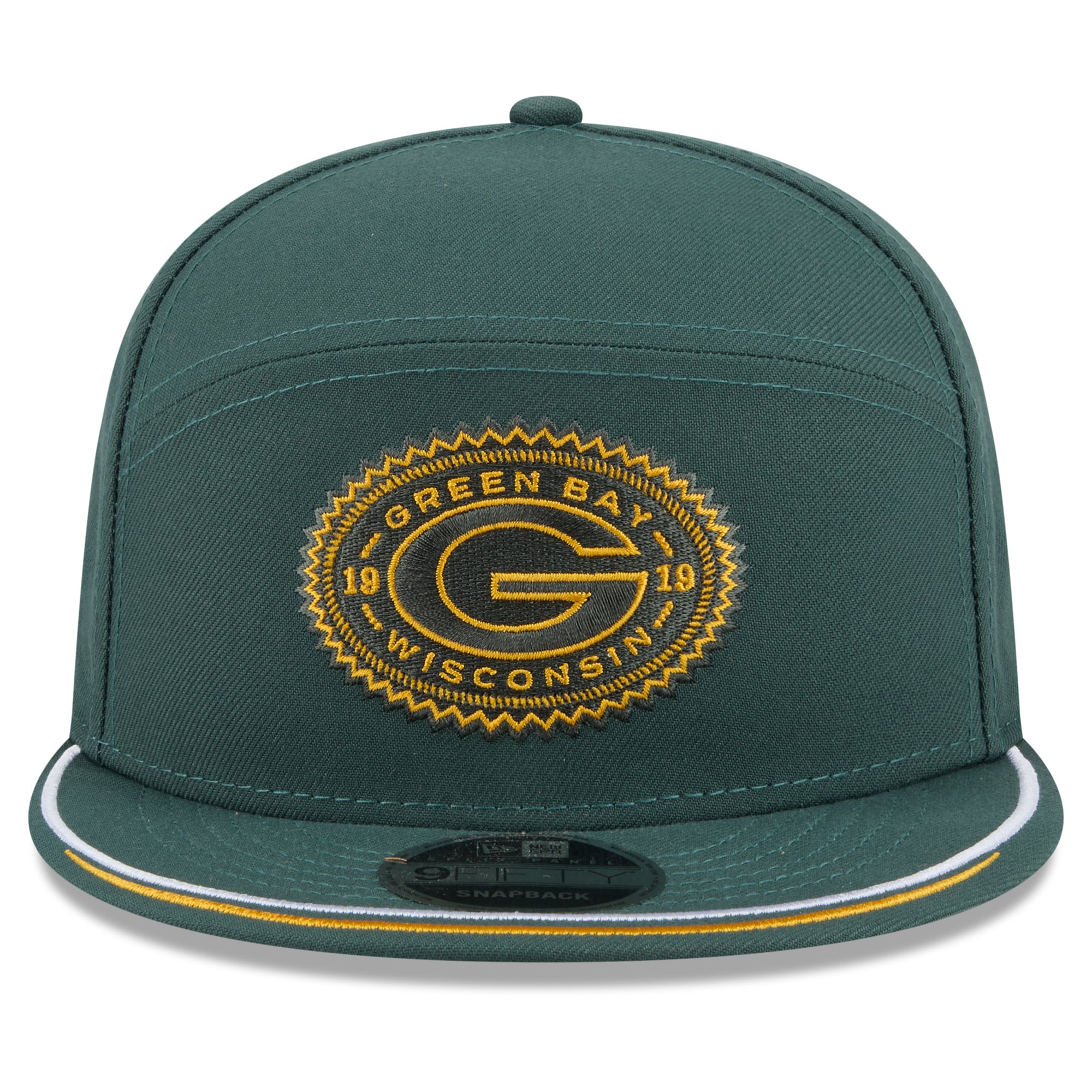 Men's New Era Green Green Bay Packers 2026 Rivalries Collection Split Panel 9FIFTY Snapback Hat