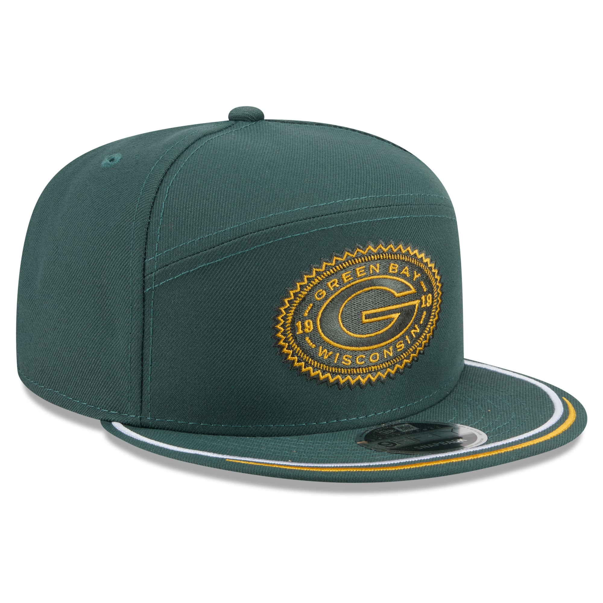 Men's New Era Green Green Bay Packers 2026 Rivalries Collection Split Panel 9FIFTY Snapback Hat