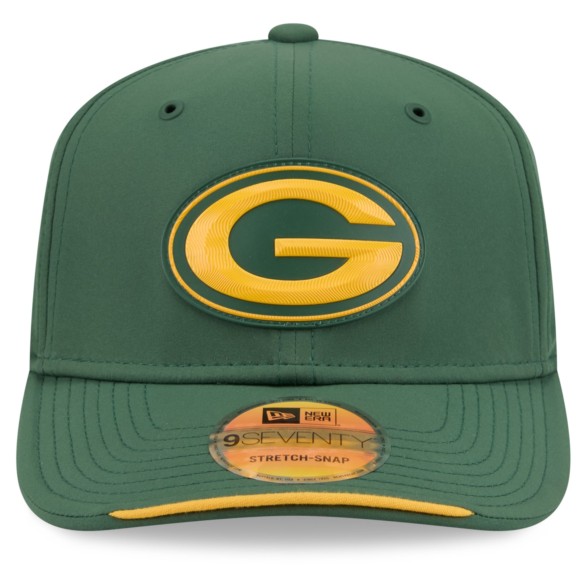 Casquette ajustable New Era Green Bay Packers 2026 Sideline 9SEVENTY pour homme