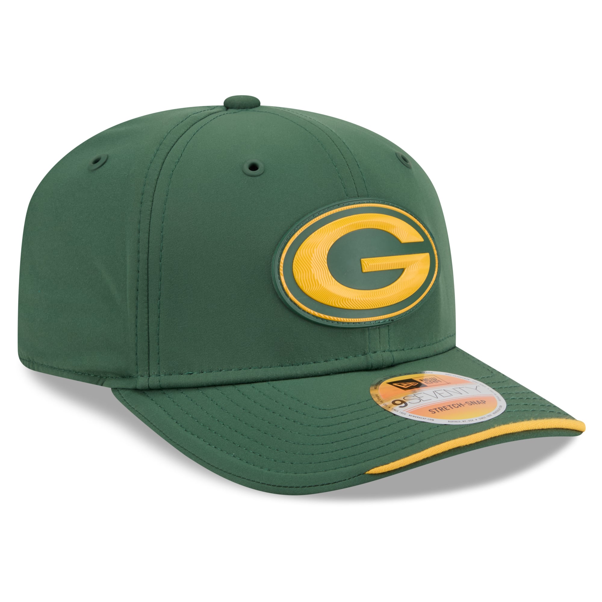 Casquette ajustable New Era Green Bay Packers 2026 Sideline 9SEVENTY pour homme