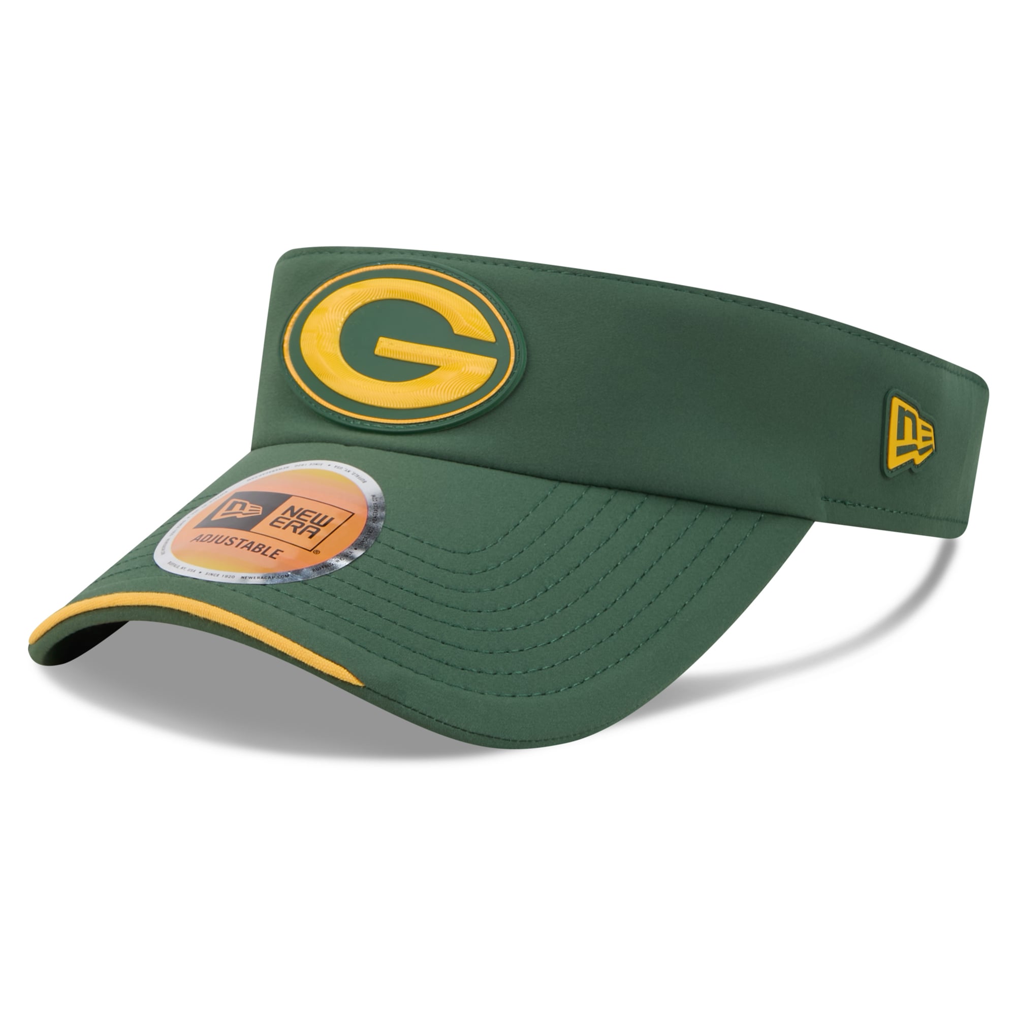 Men's New Era Green Green Bay Packers 2026 Sideline Adjustable Visor