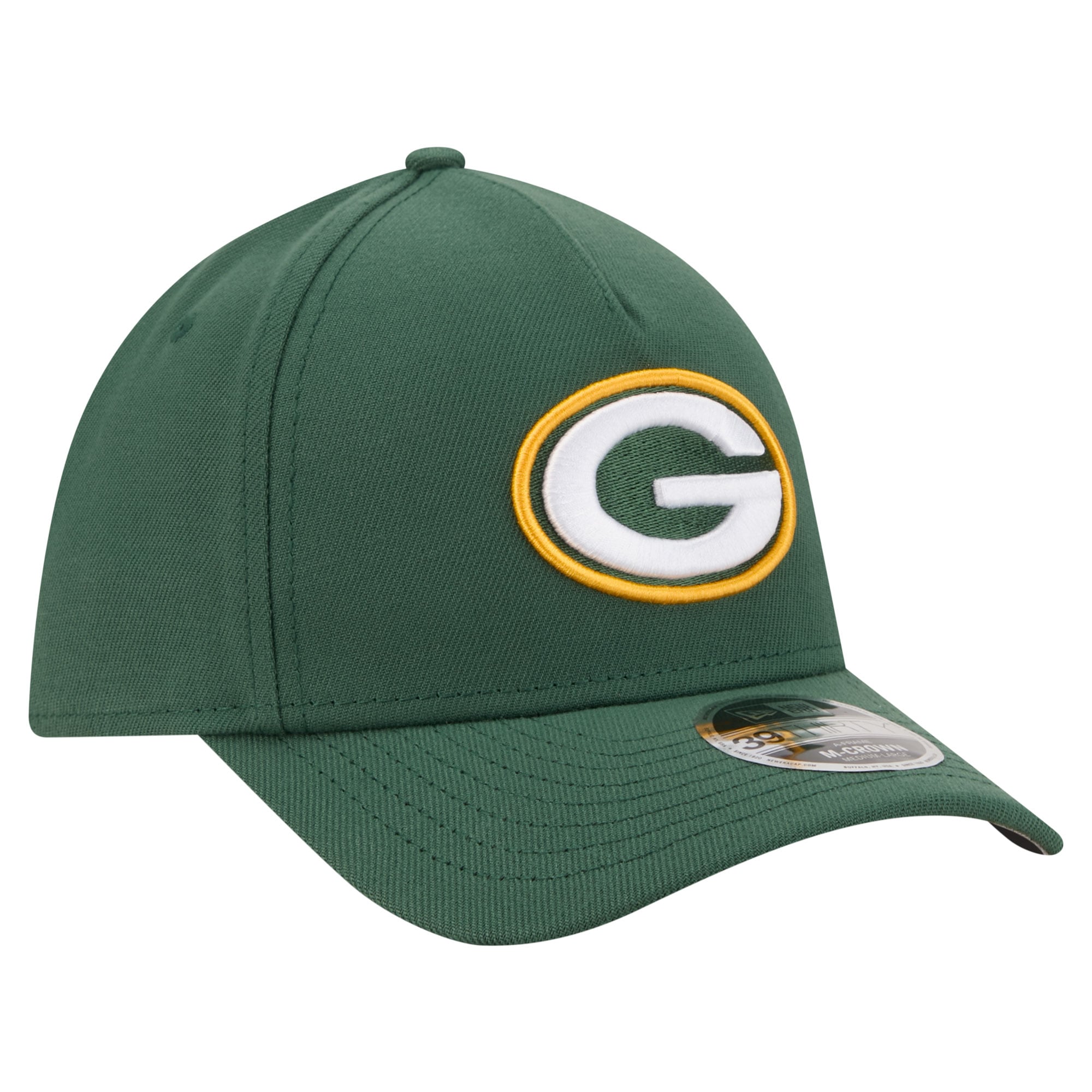 Men's New Era Green Bay Packers 39THIRTY M-Crown A-Frame Stretch Hat