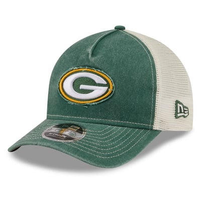  Green Bay Packers New Era Fan 9FORTY A-Frame Trucker Adjustable Hat - Green