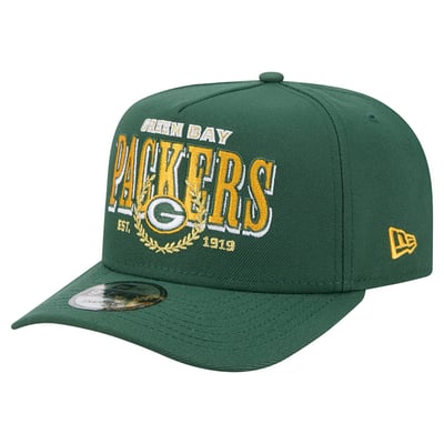 Green Bay Packers New Era Laurel A-Frame 9FIFTY Snapback Hat - Green
