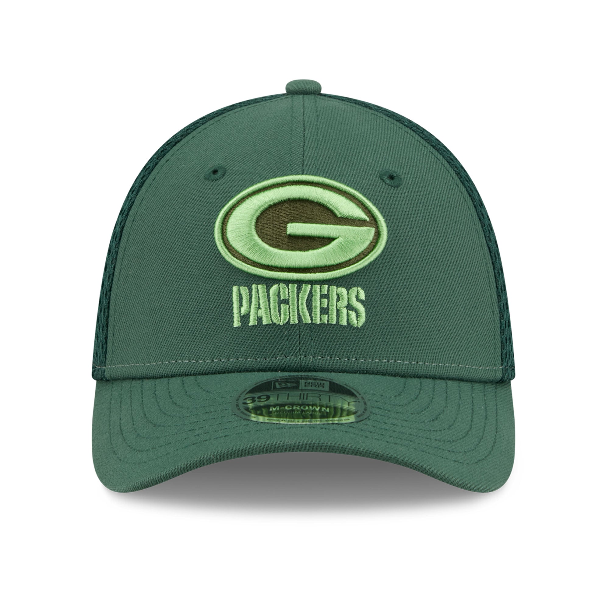 Men's New Era Green Bay Packers Neo Mesh 39THIRTY M-Crown Stretch Hat