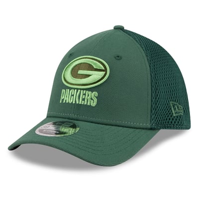 Green Bay Packers New Era Neo Mesh 39THIRTY M-Crown Stretch Hat - Green