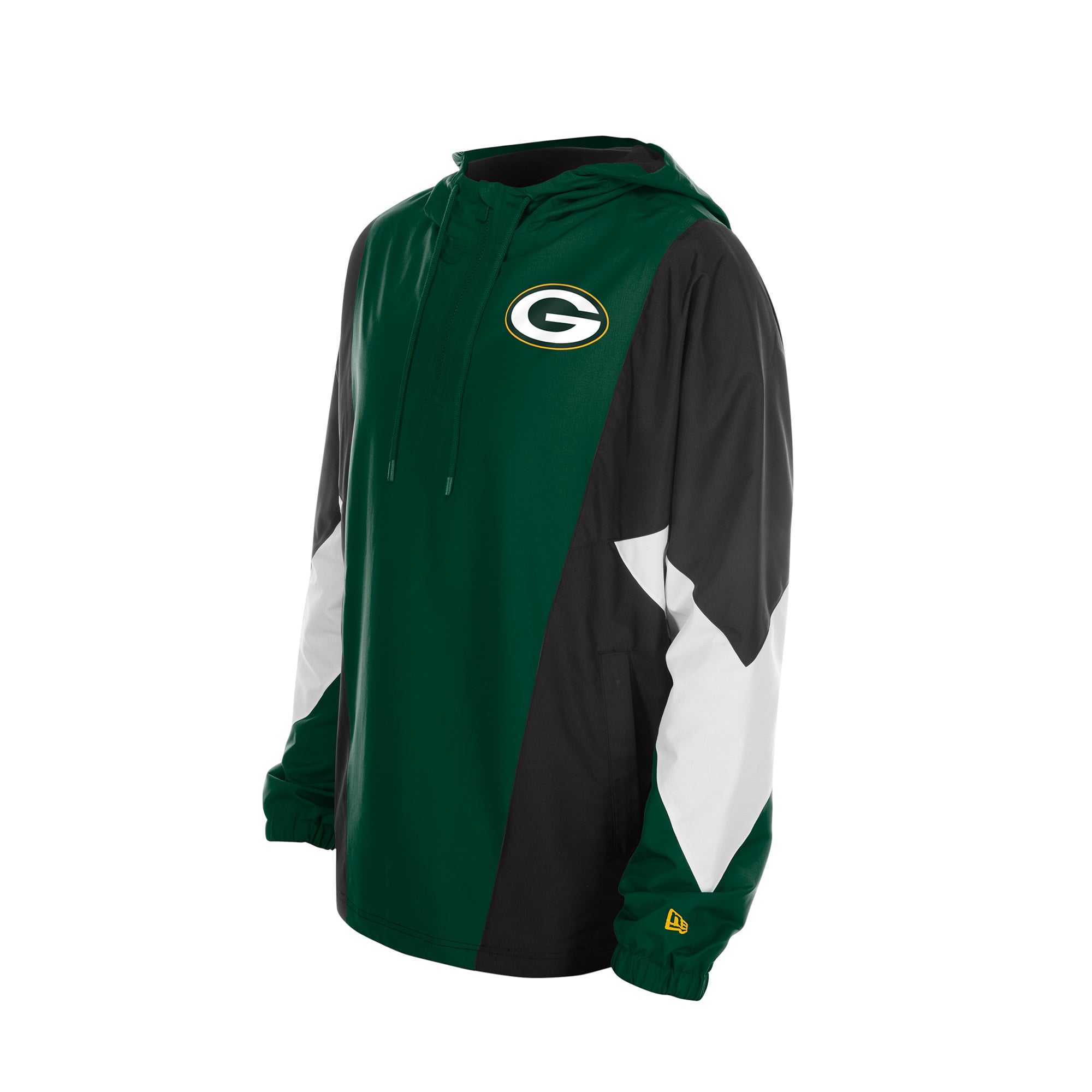Men's New Era Green Bay Packers Quarter-Zip Windbreaker Jacket