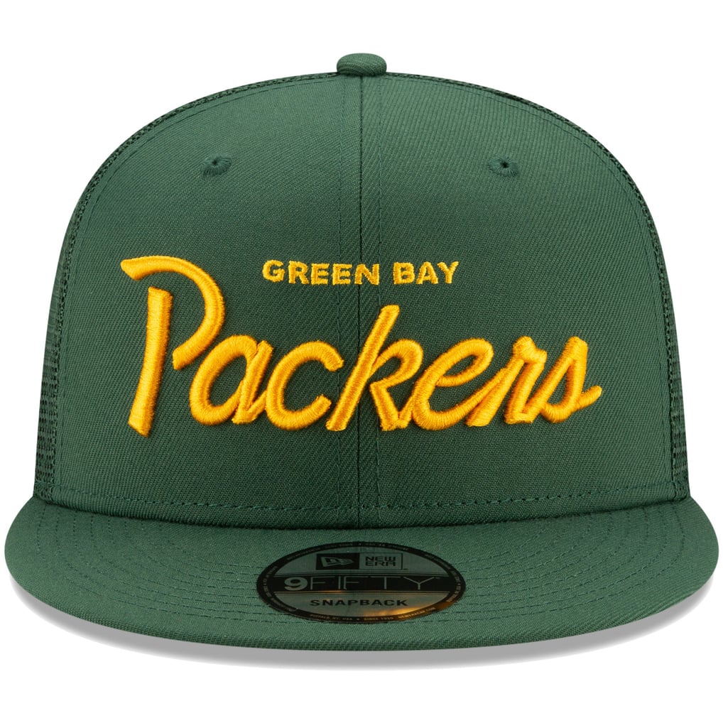 Casquette Snapback New Era Green Bay Packers – Jaune Et Vert, Football Américain, Taille Unique