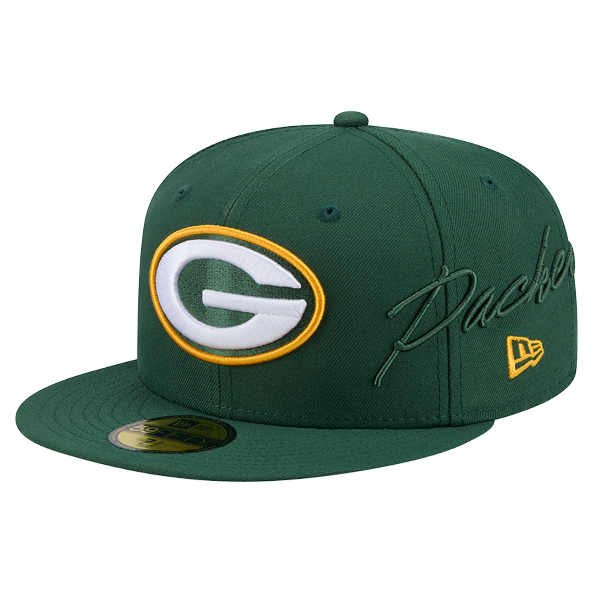 Casquette ajustée New Era Green Bay Packers 59FIFTY pour homme