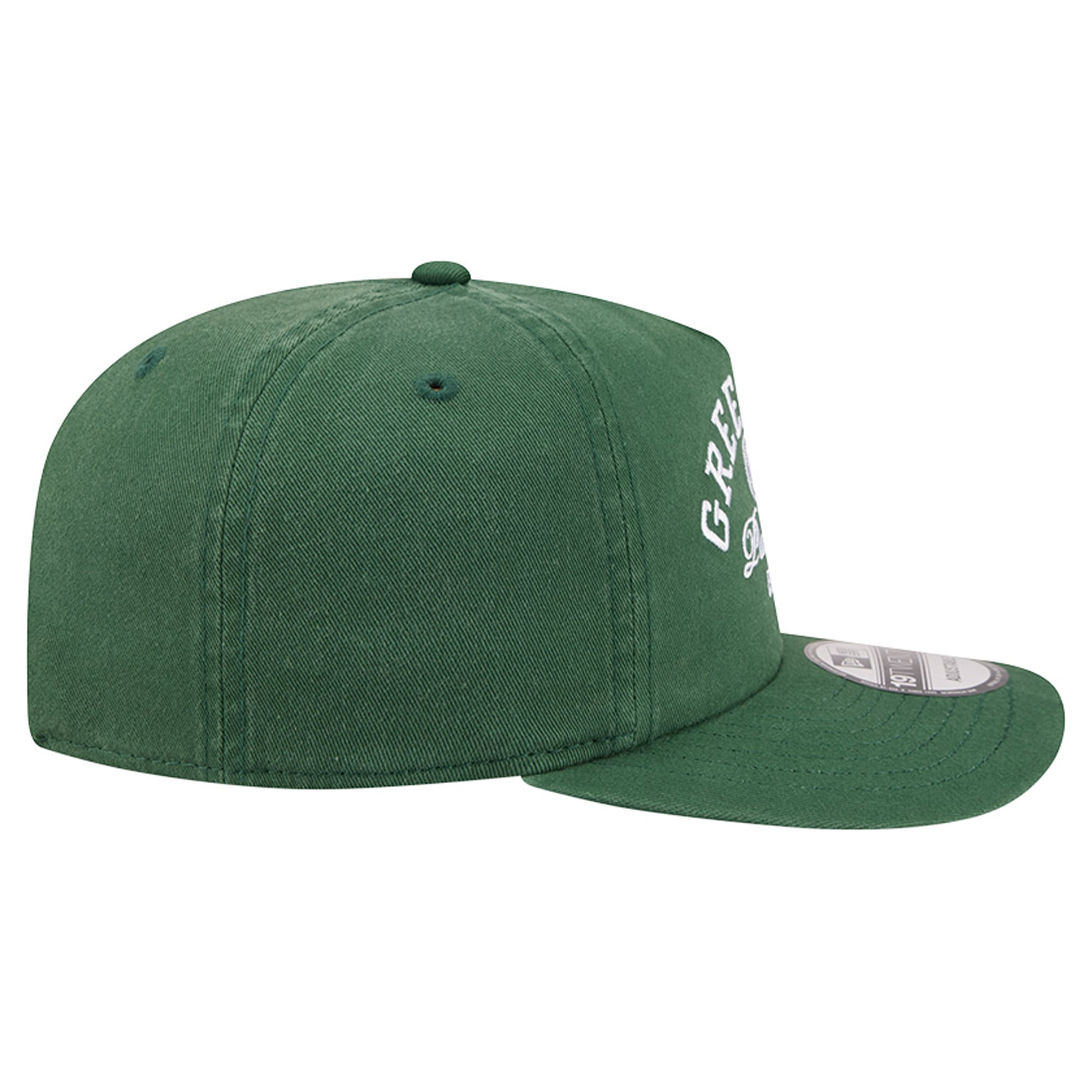 Casquette ajustable New Era verte Green Bay Packers Stacked 19TWENTY pour homme