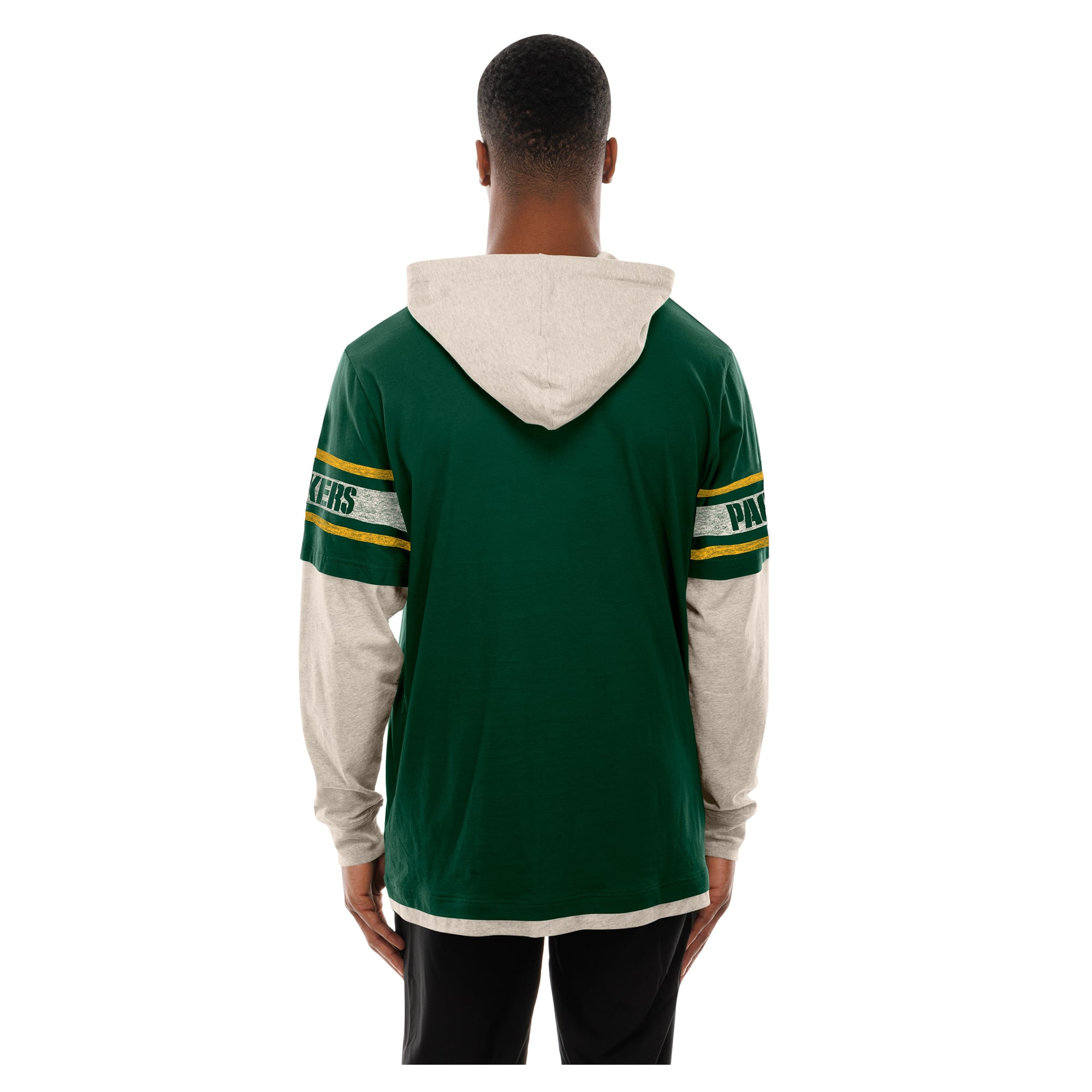 T-shirt à capuche manches longues New Era Green Bay Packers pour homme