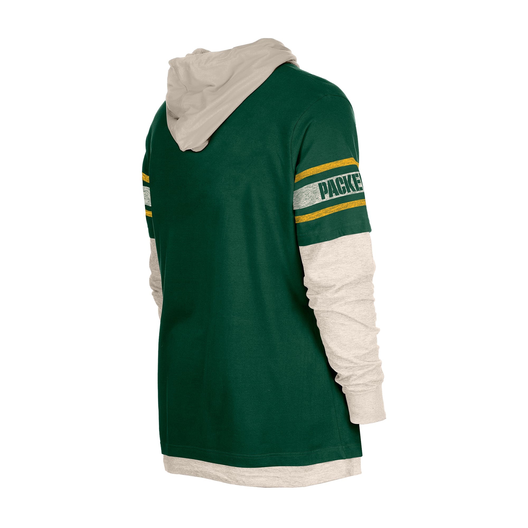 T-shirt à capuche manches longues New Era Green Bay Packers pour homme