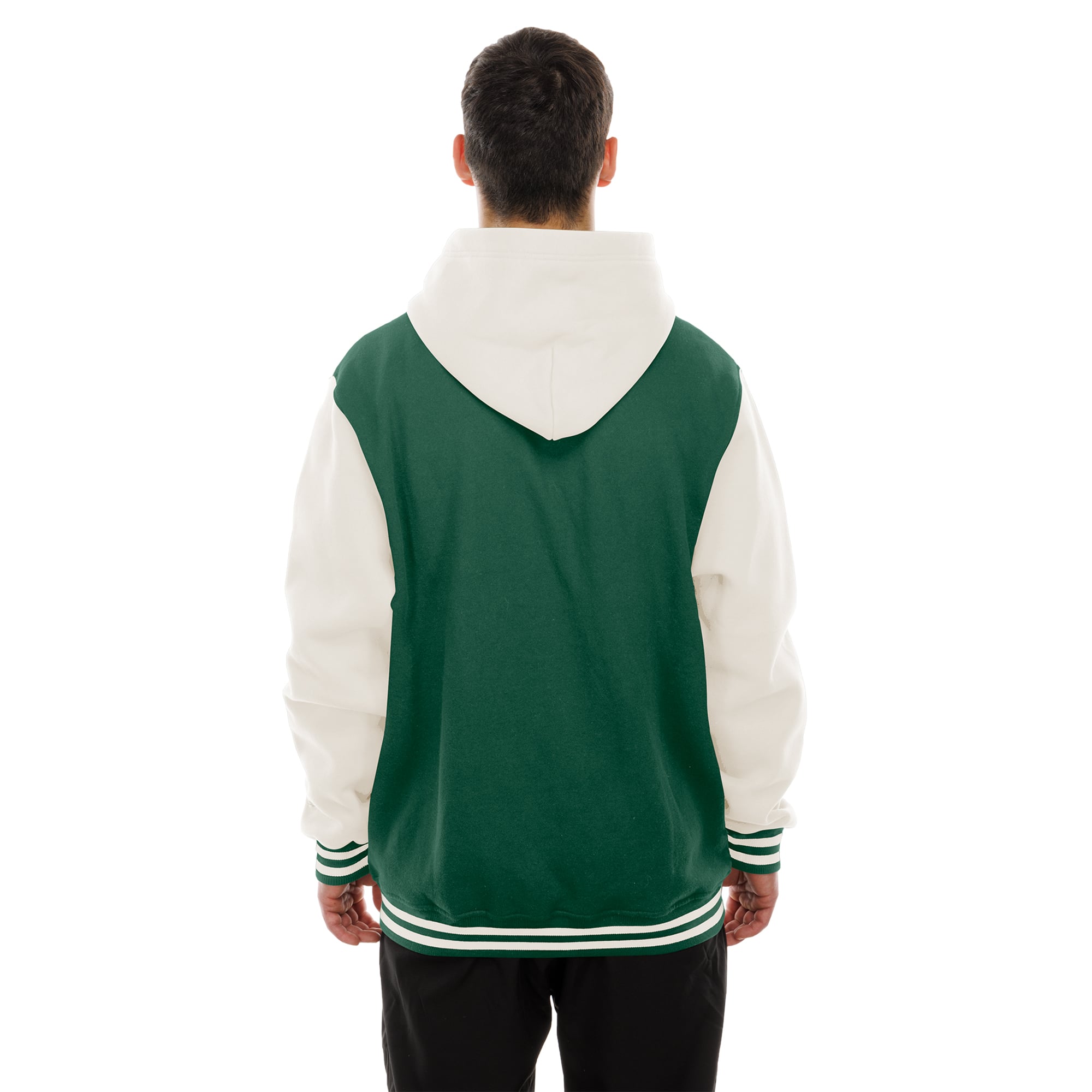 Veste polaire à capuche New Era verte et crème Green Bay Packers pour homme