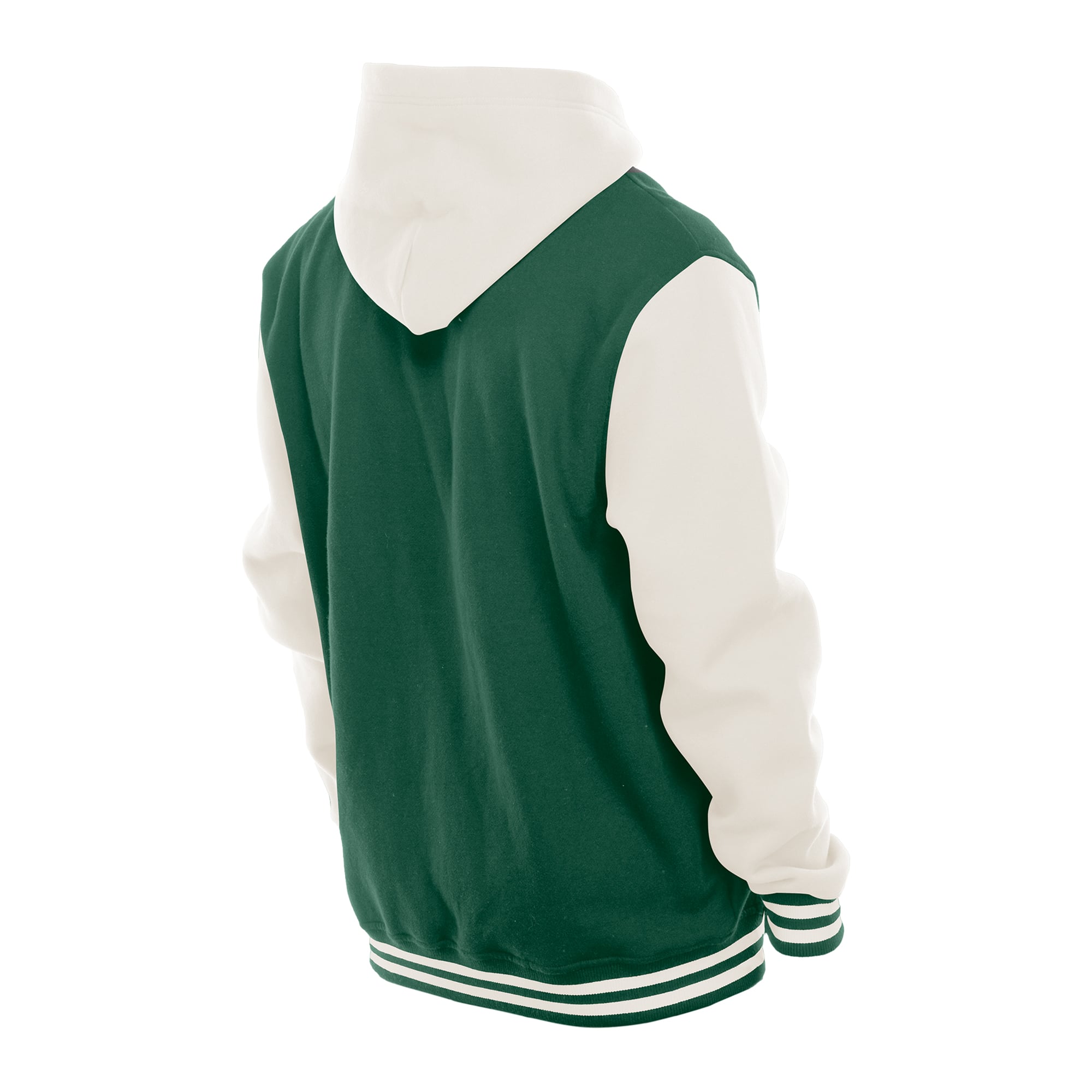Veste polaire à capuche New Era verte et crème Green Bay Packers pour homme